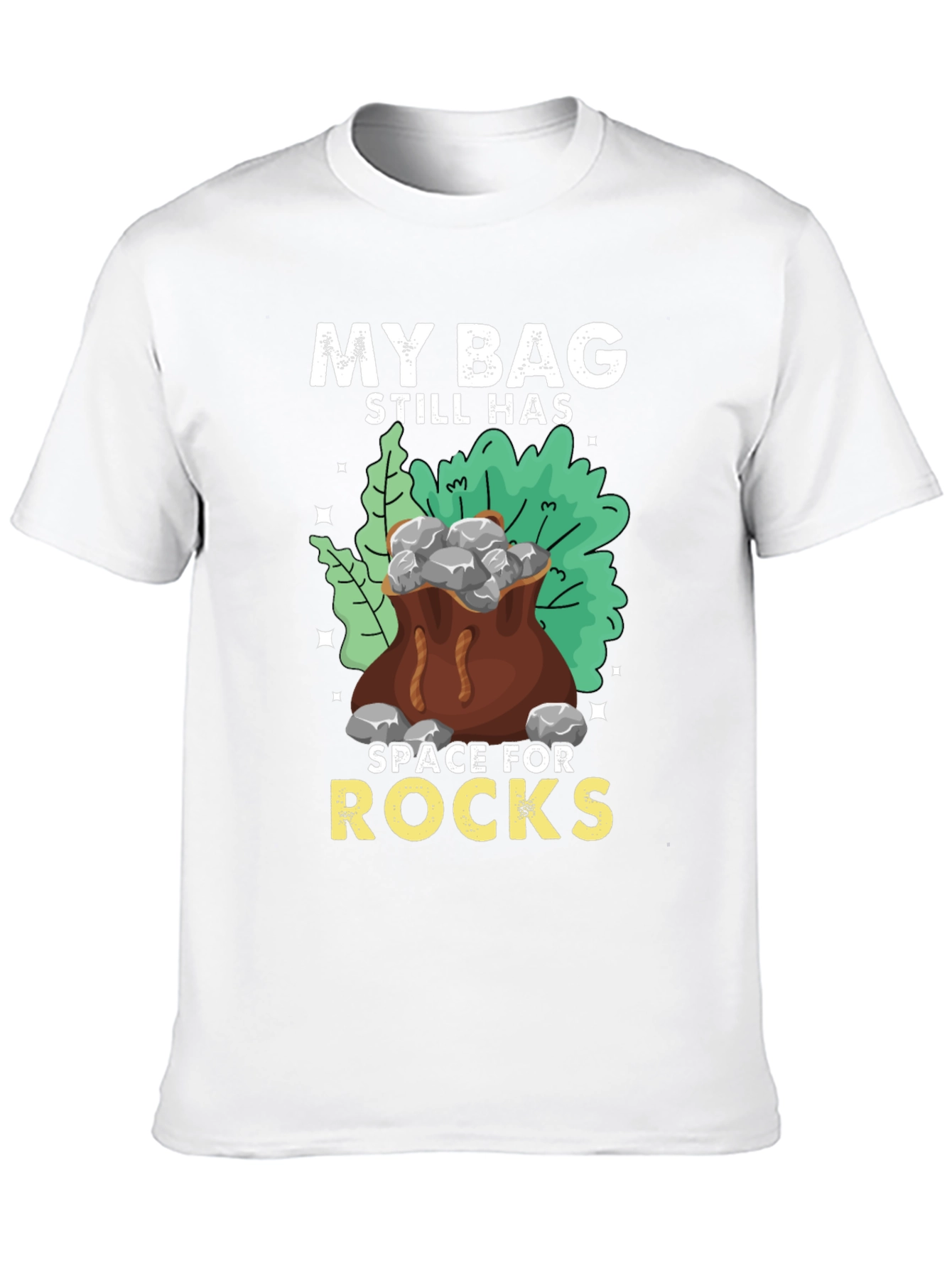 Black My Bag Still Has Space For Rocks Black T-Shirt view 10