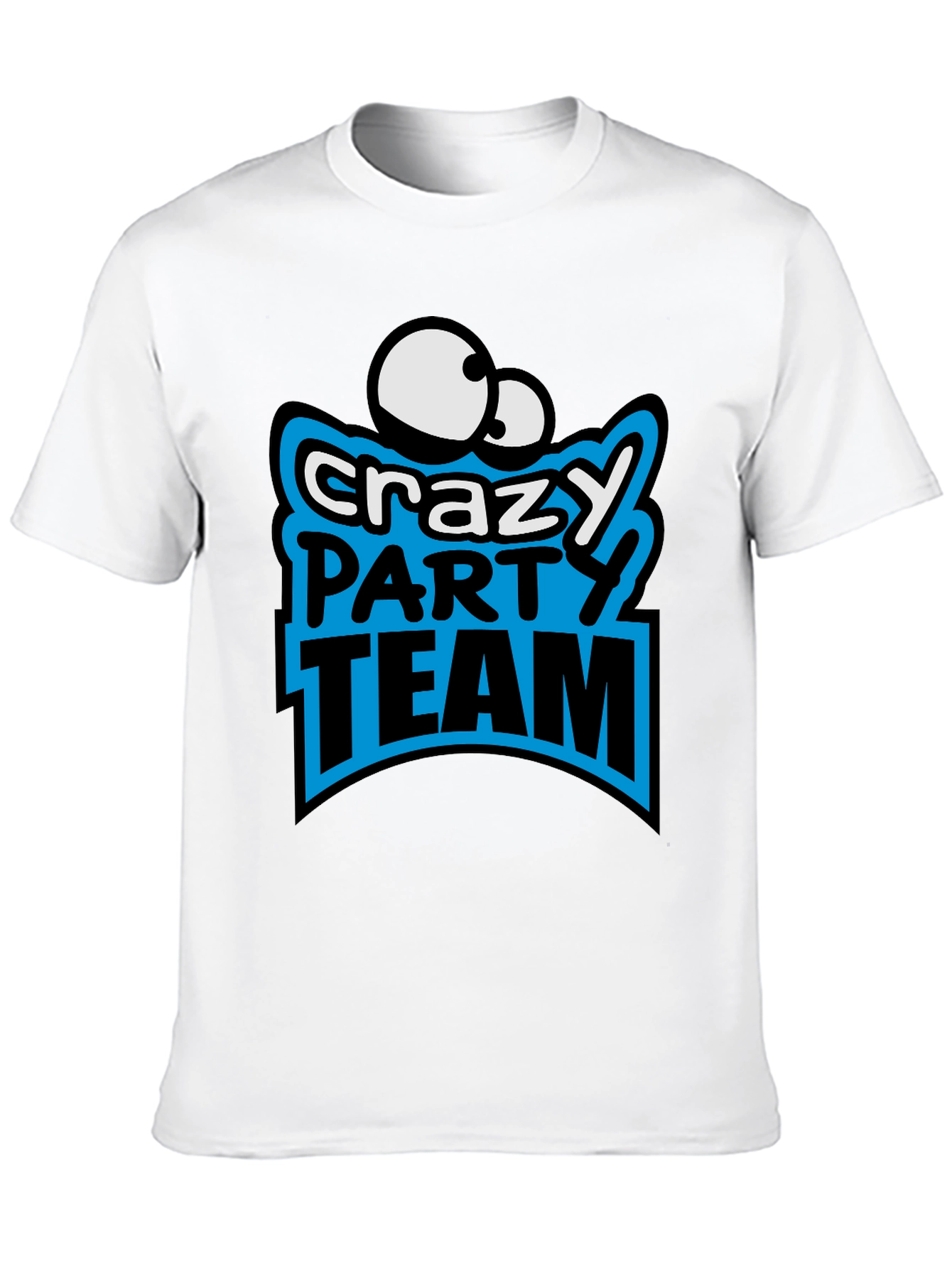 Black Crazy Party Team Graphic T-Shirt view 10