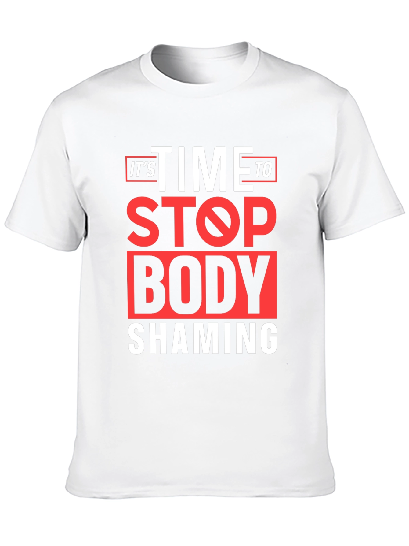 Black Stop Body Shaming Graphic Tee - Black view 10