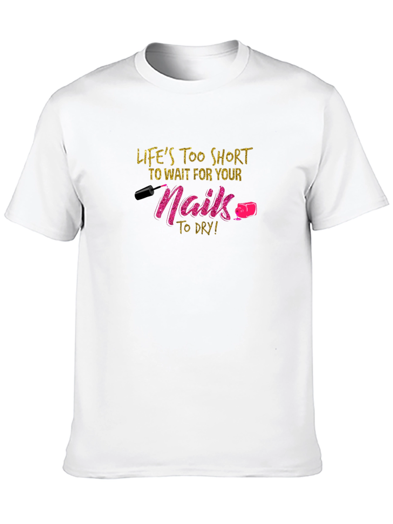 Black Life's Too Short Nails Graphic Tee view 10
