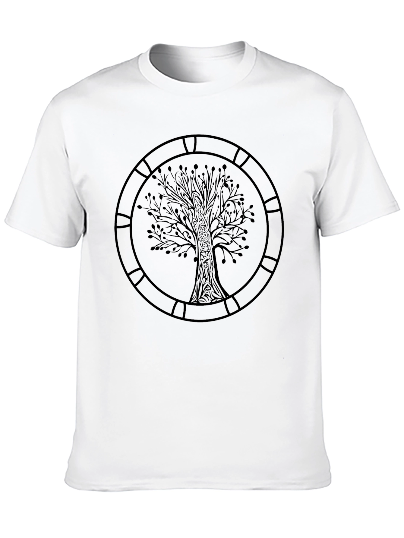 Black Men's Black Tree of Life Graphic Tee view 10