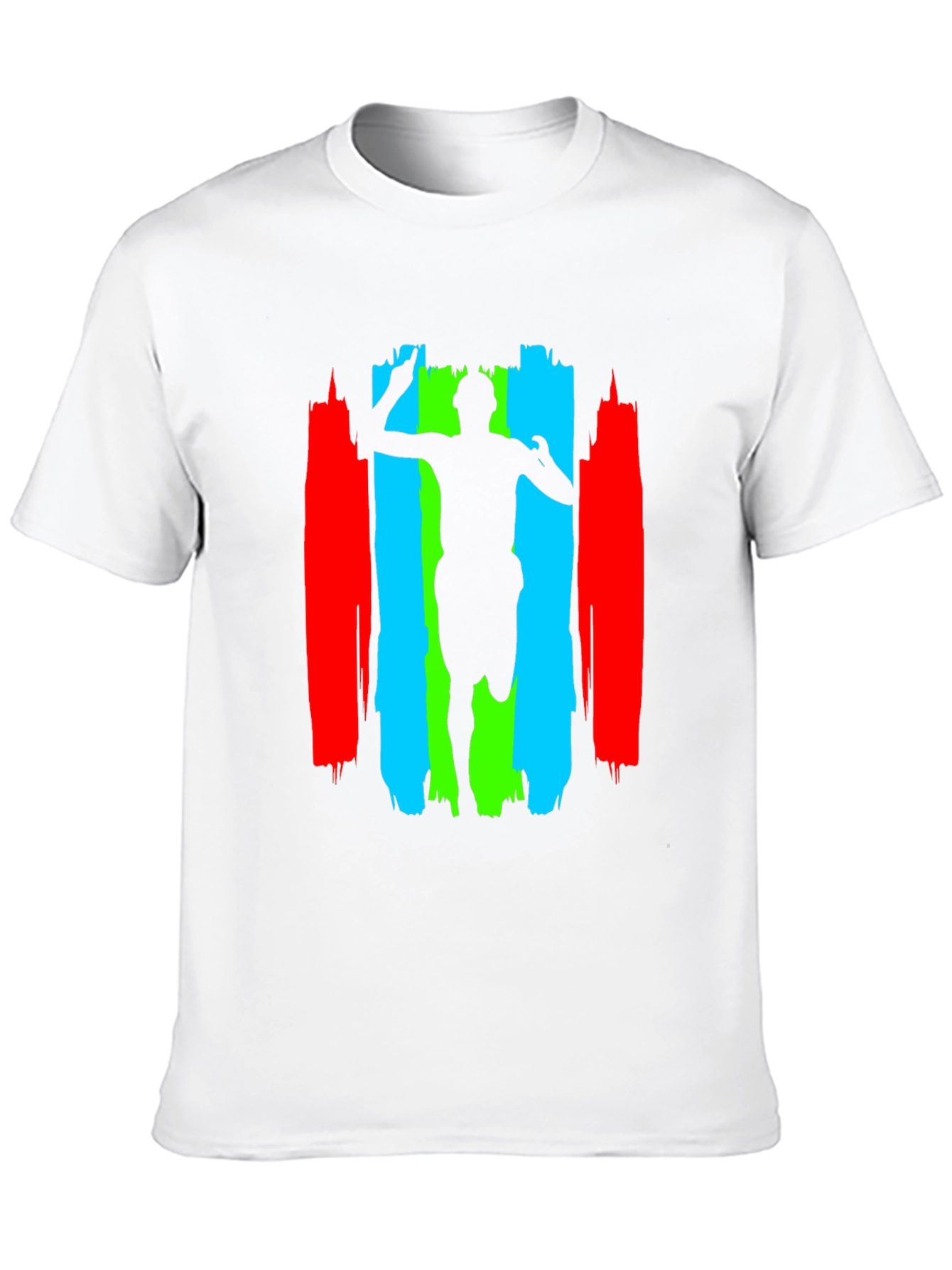 Black Runner Silhouette Graphic Print Black T-Shirt view 10