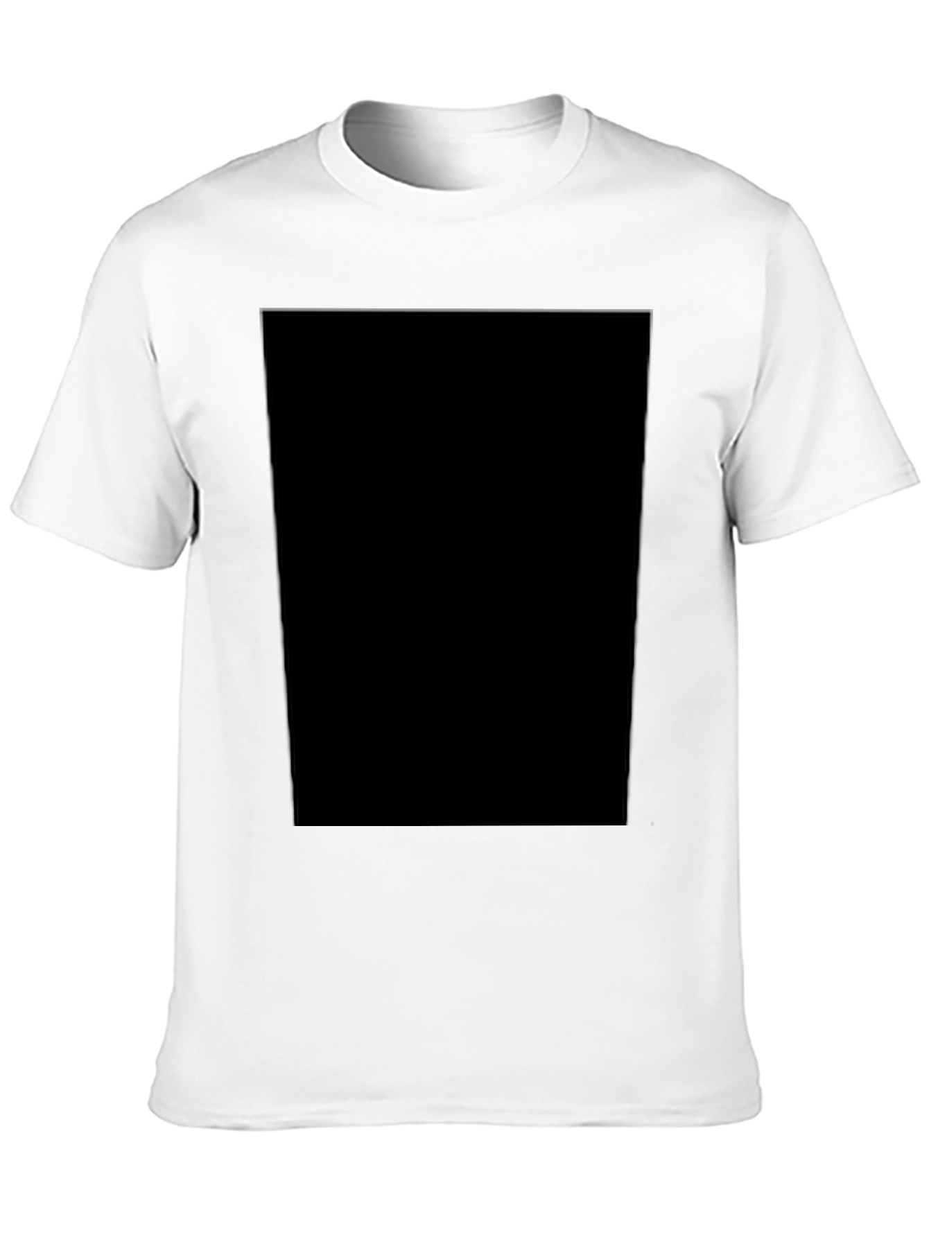Black Men's Basic Black Short Sleeve T-Shirt view 10
