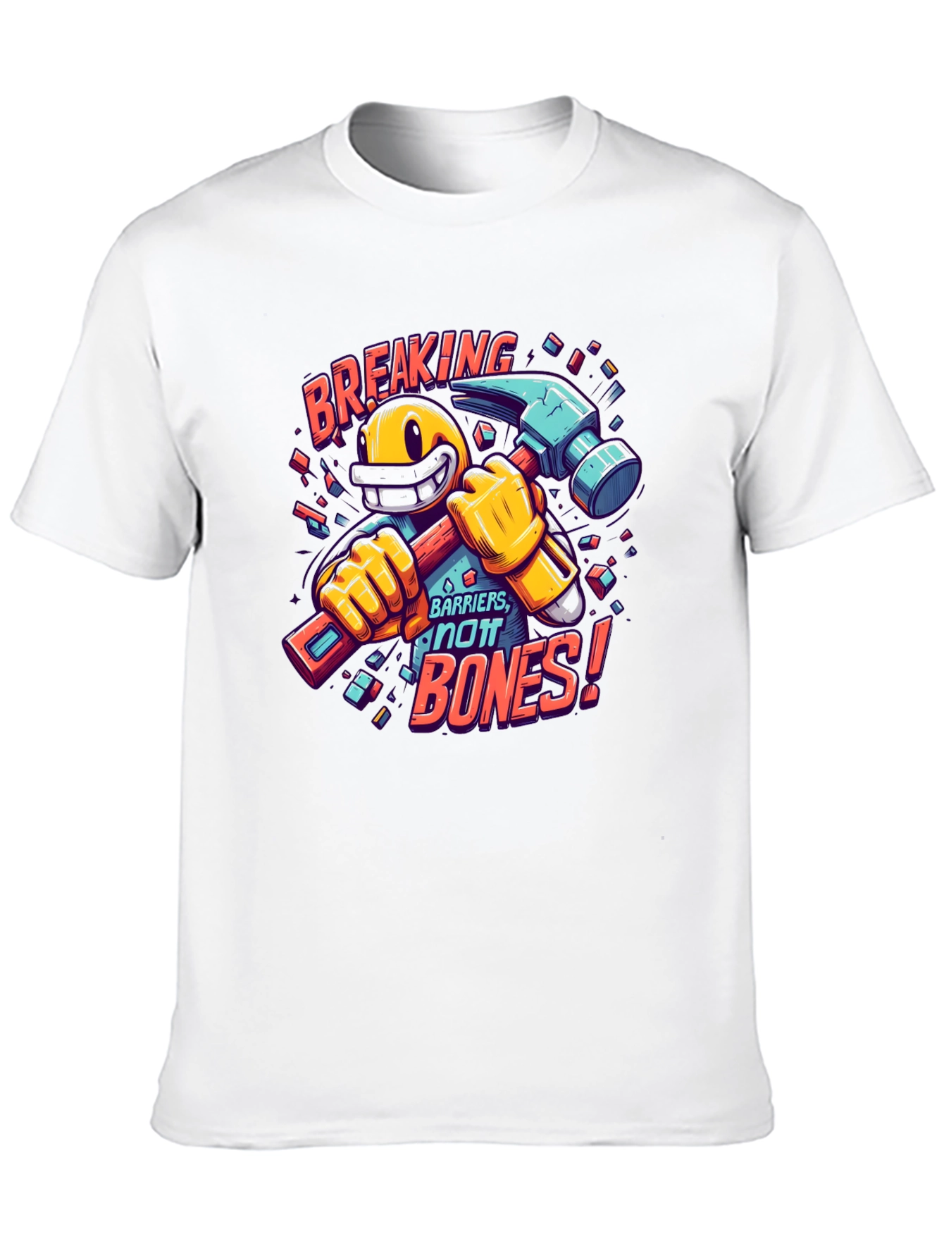 Black Breaking Barriers T-Shirt - Novelty Graphic Tee view 10