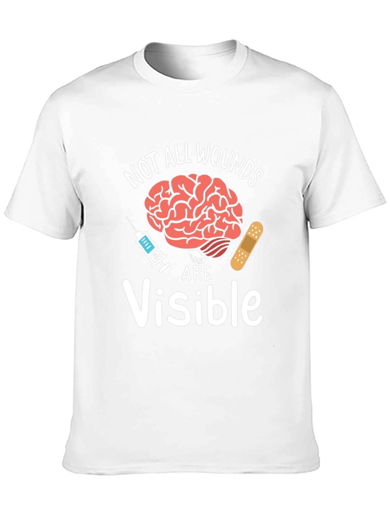 Black Not All Wounds Are Visible T-Shirt Mental Health Awareness  view 10