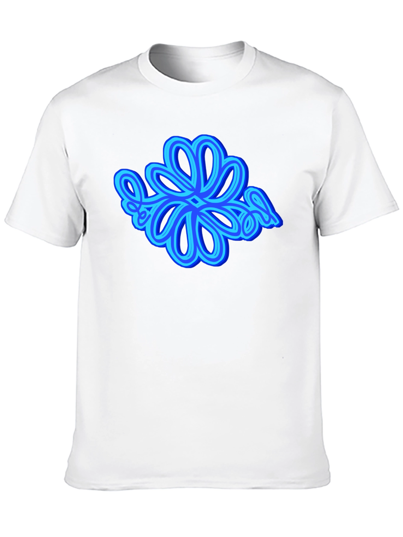 Black Abstract Flower Graphic Tee - Casual Style view 10