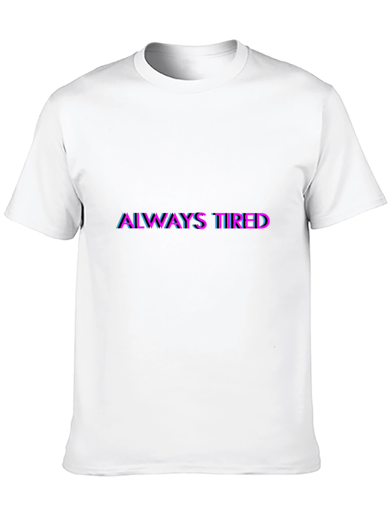 Black Always Tired Graphic Tee - Black Cotton Blend Shirt view 10