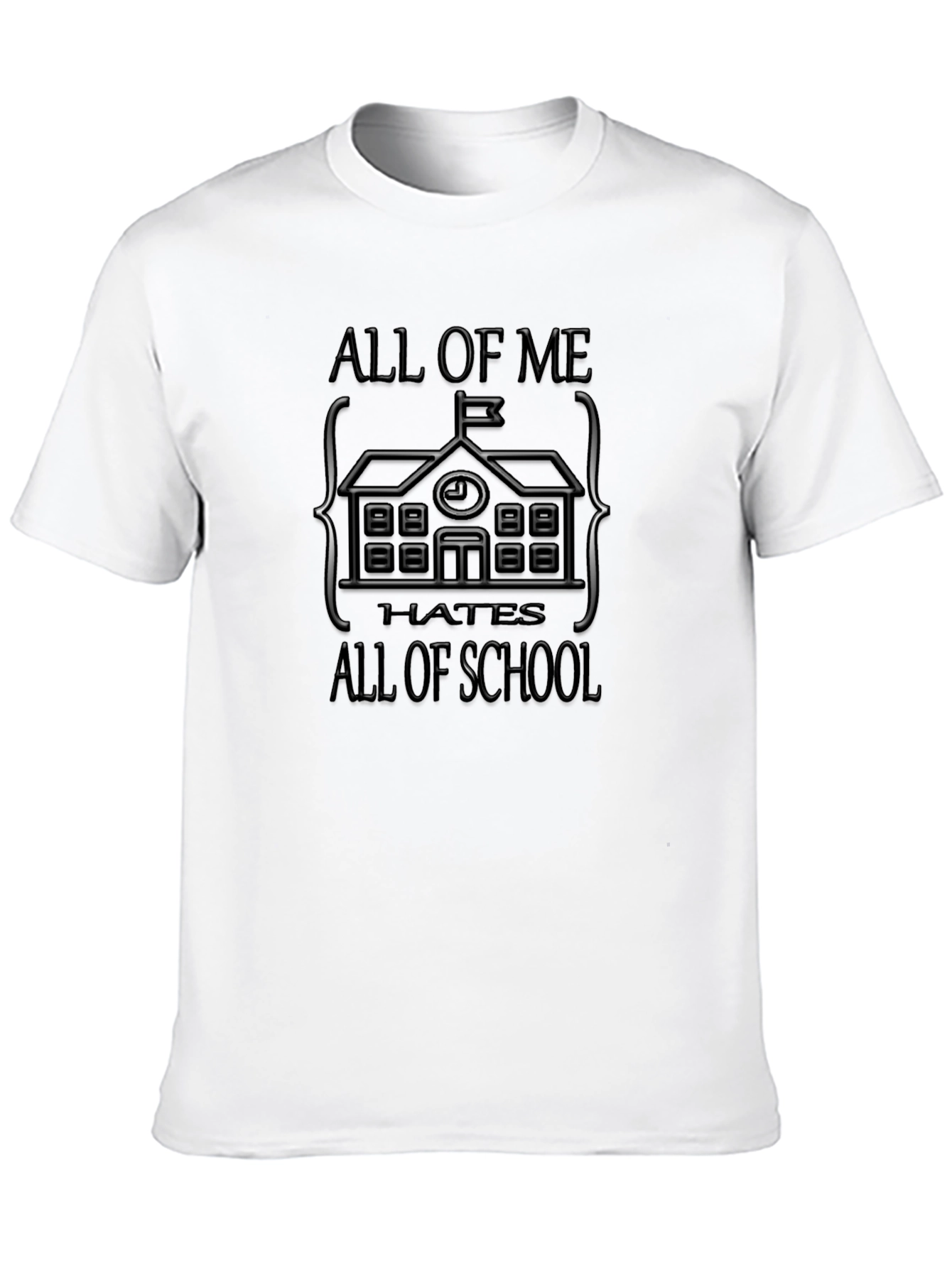 Black All of Me Hates All of School T-Shirt view 10