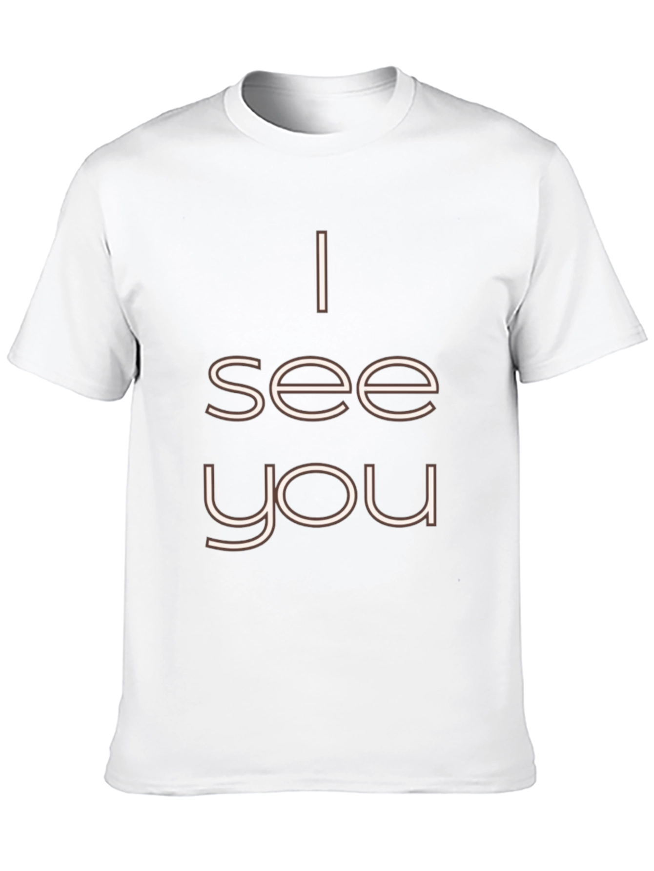 Black I See You T-Shirt - Black Crew Neck Graphic Tee view 10