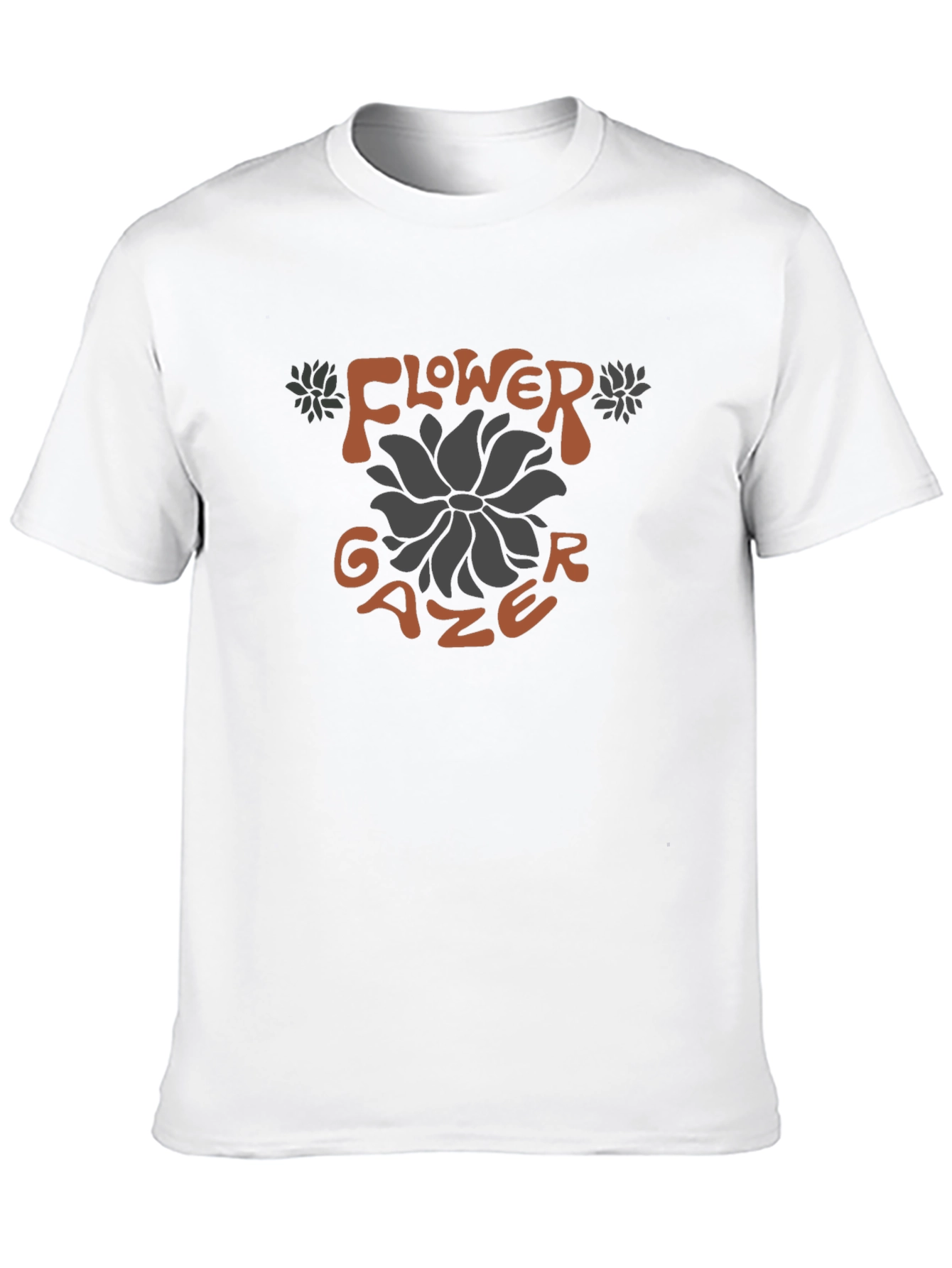 Black Flower Gazer Graphic Tee - Soft Cotton Blend view 10