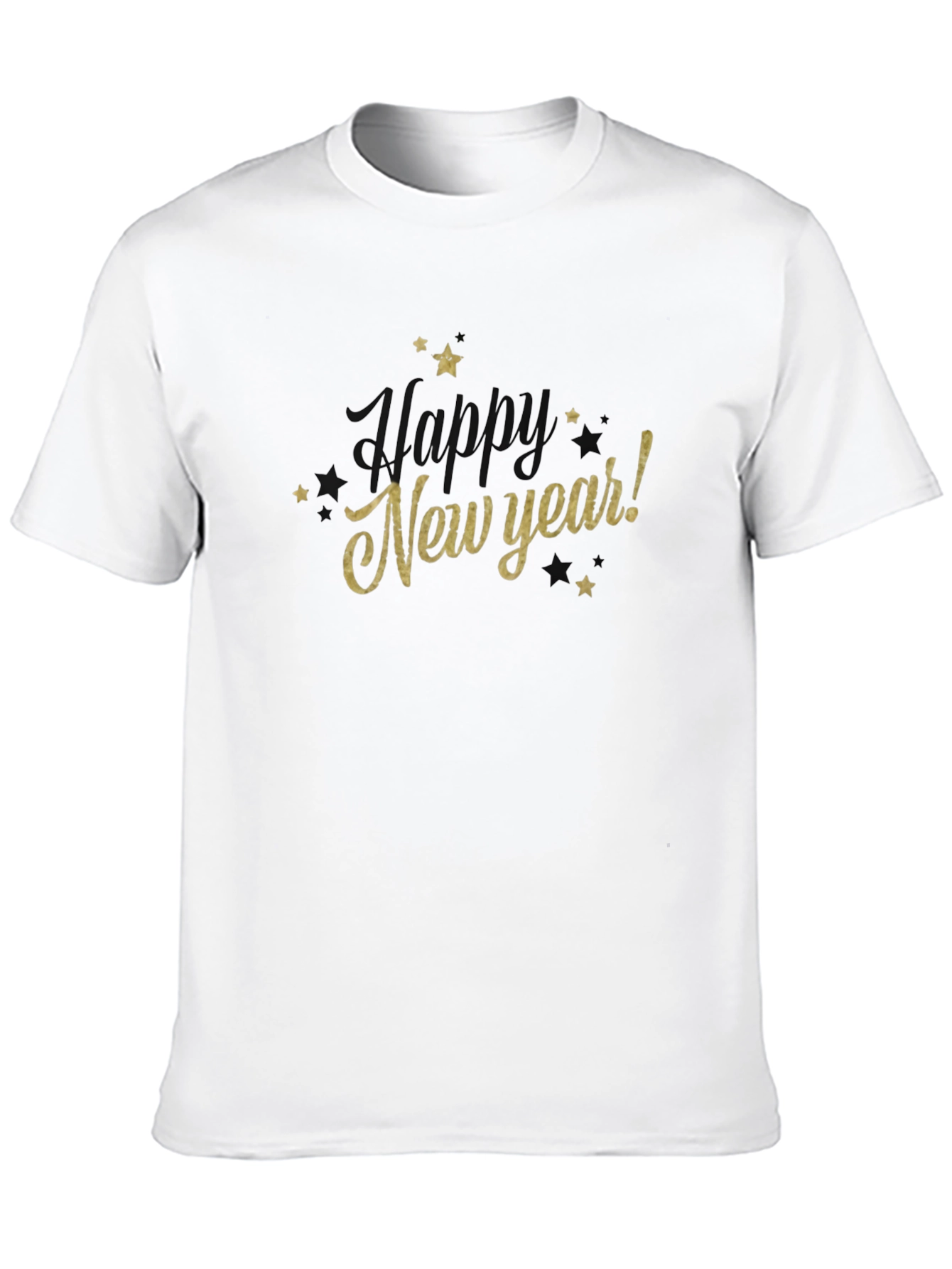 Black Happy New Year Black T-Shirt view 10