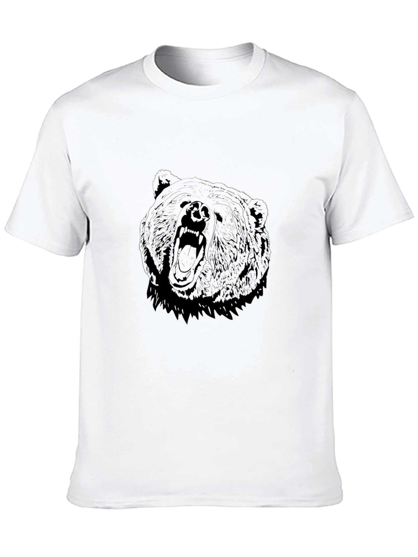 Black Men's Black Bear Graphic Tee - Roaring Style view 10
