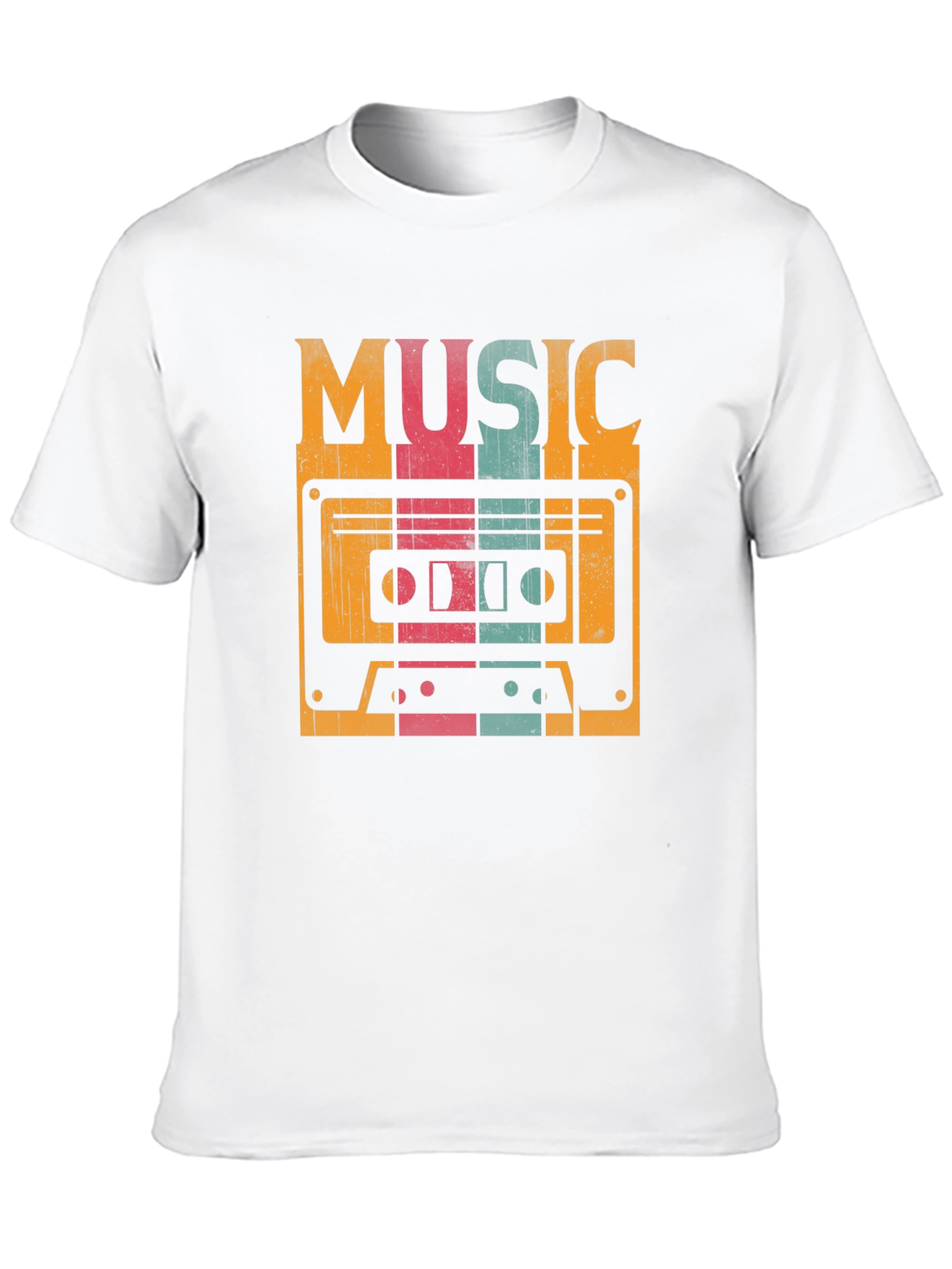 Black Retro Music Cassette Graphic Tee - Vintage Style Shirt view 10