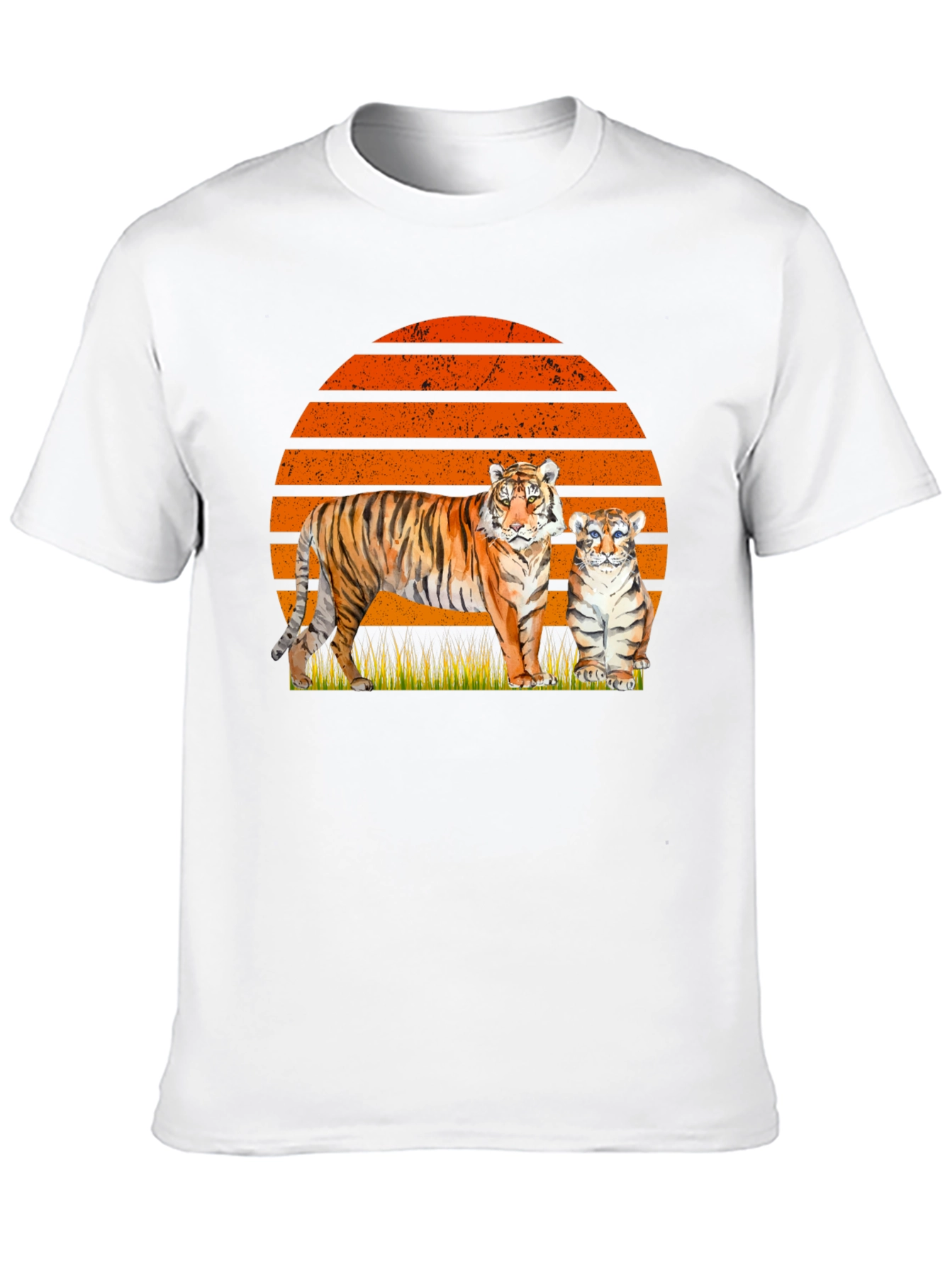 Black Tiger & Cub Sunset Graphic Tee view 10