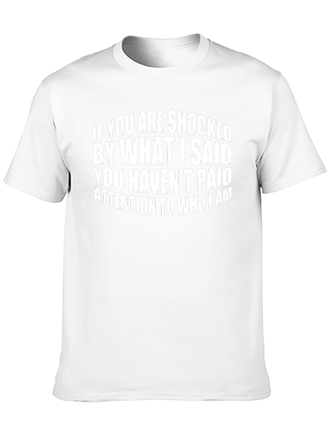 Black Shocked By My Words T-Shirt Funny Graphic Tee view 10