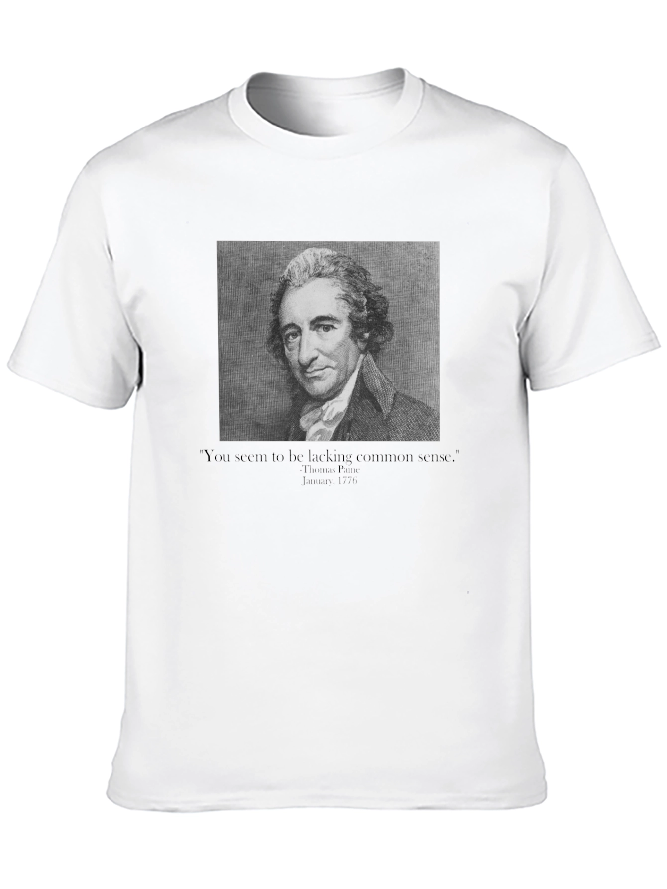 Black Thomas Paine Common Sense T-Shirt view 10