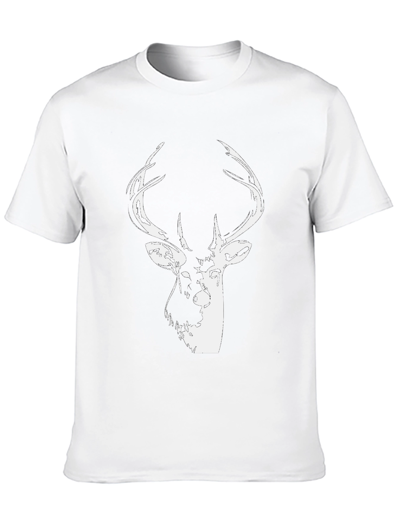 Black Stag Graphic Black T-Shirt - Men's Casual Tee view 10