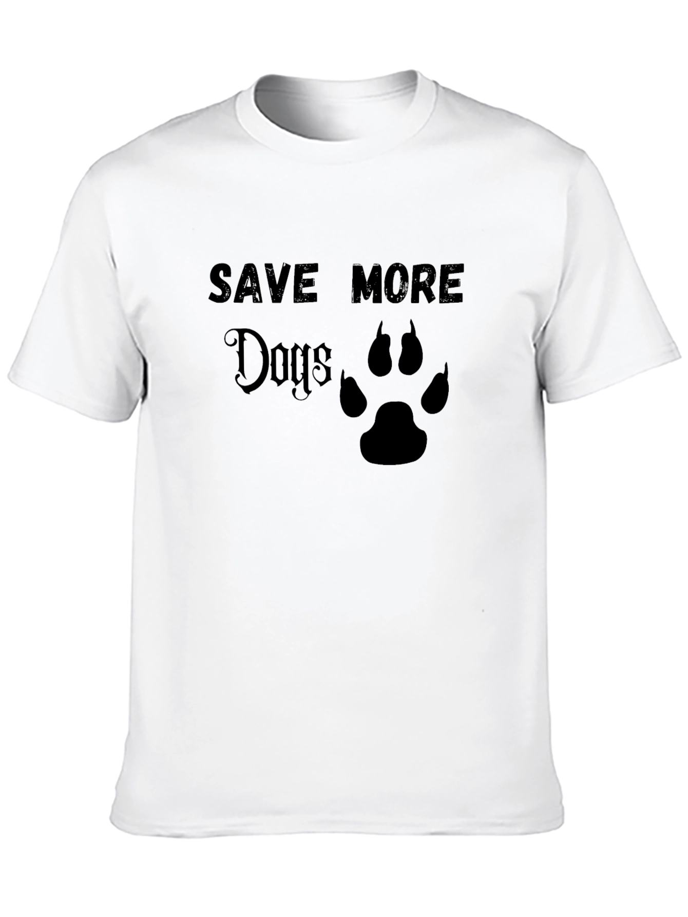 Save More Dogs T-Shirt - Paw Print Design - 10
