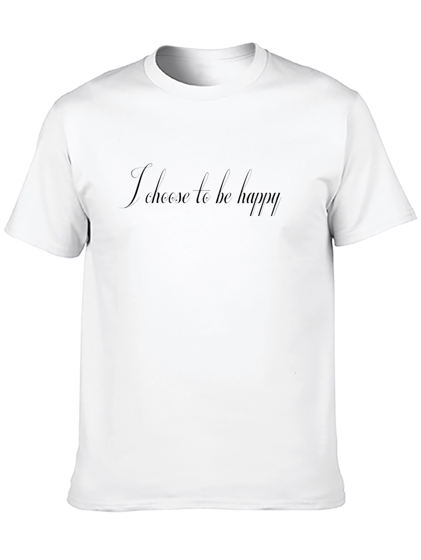 Black Choose Happy Black Graphic Tee view 10