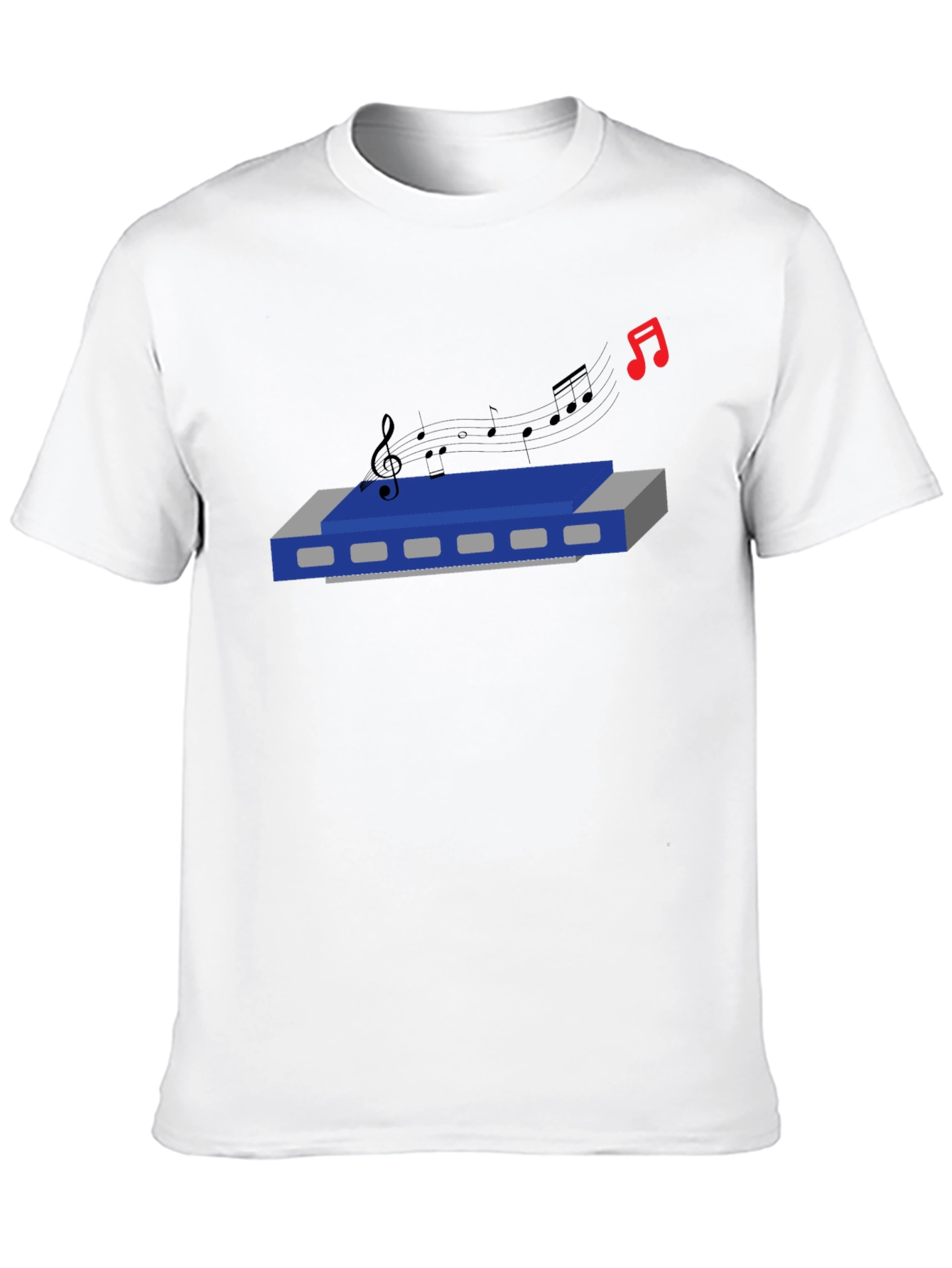 Black Harmonica Music T-Shirt - Blues Player Tee view 10