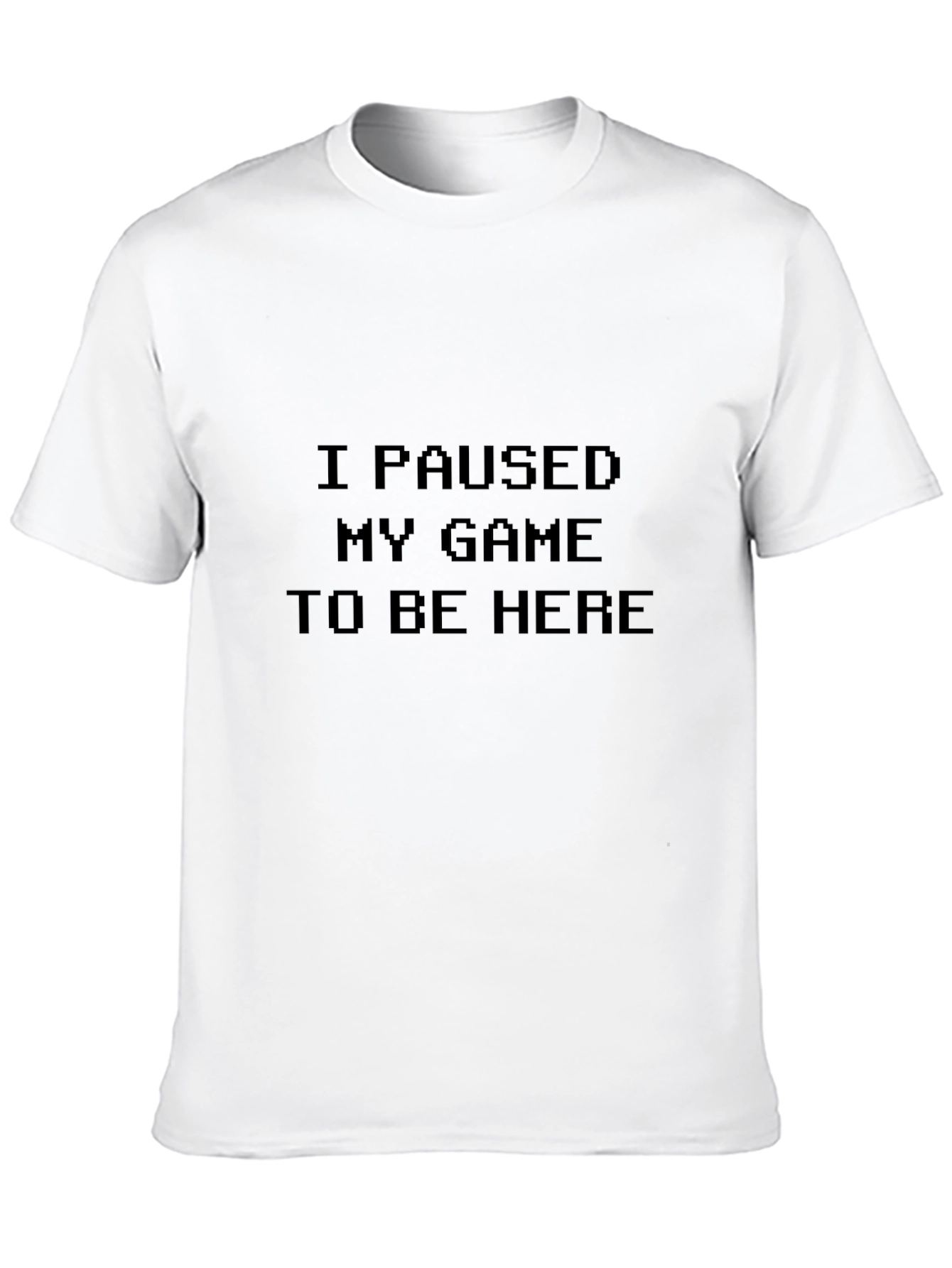Black Funny Gamer T-Shirt - Paused My Game view 10