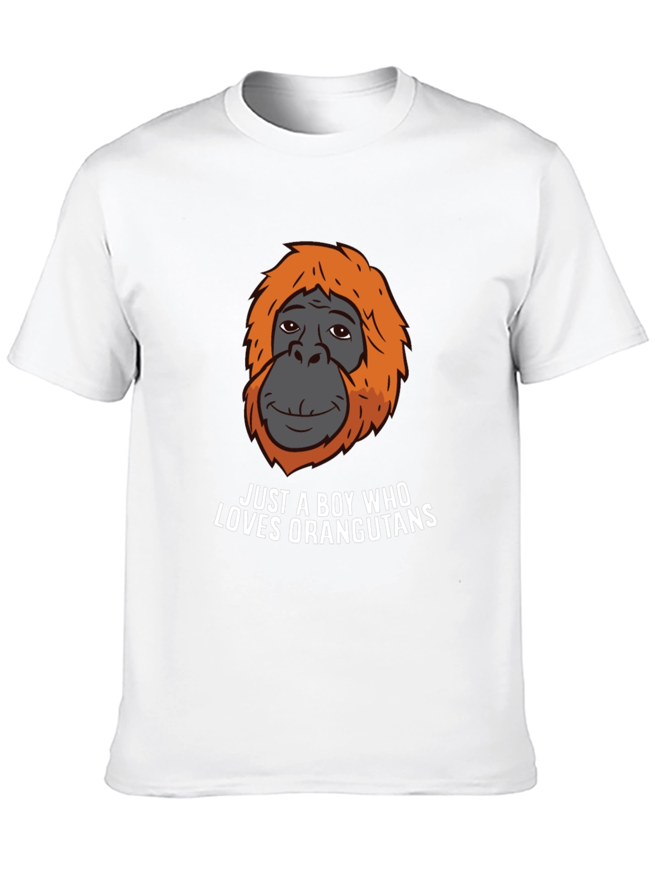Black Boy Who Loves Orangutans T-Shirt view 10