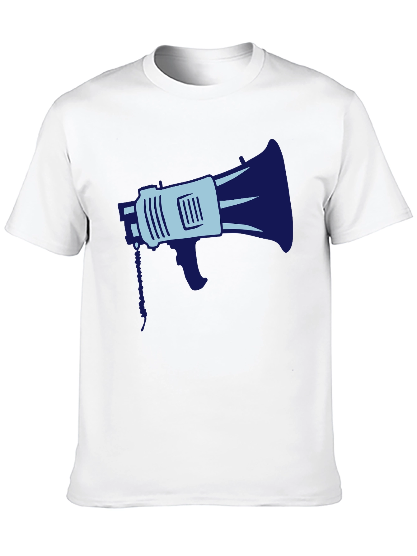 Black Megaphone Graphic Tee - Black Cotton Blend view 10