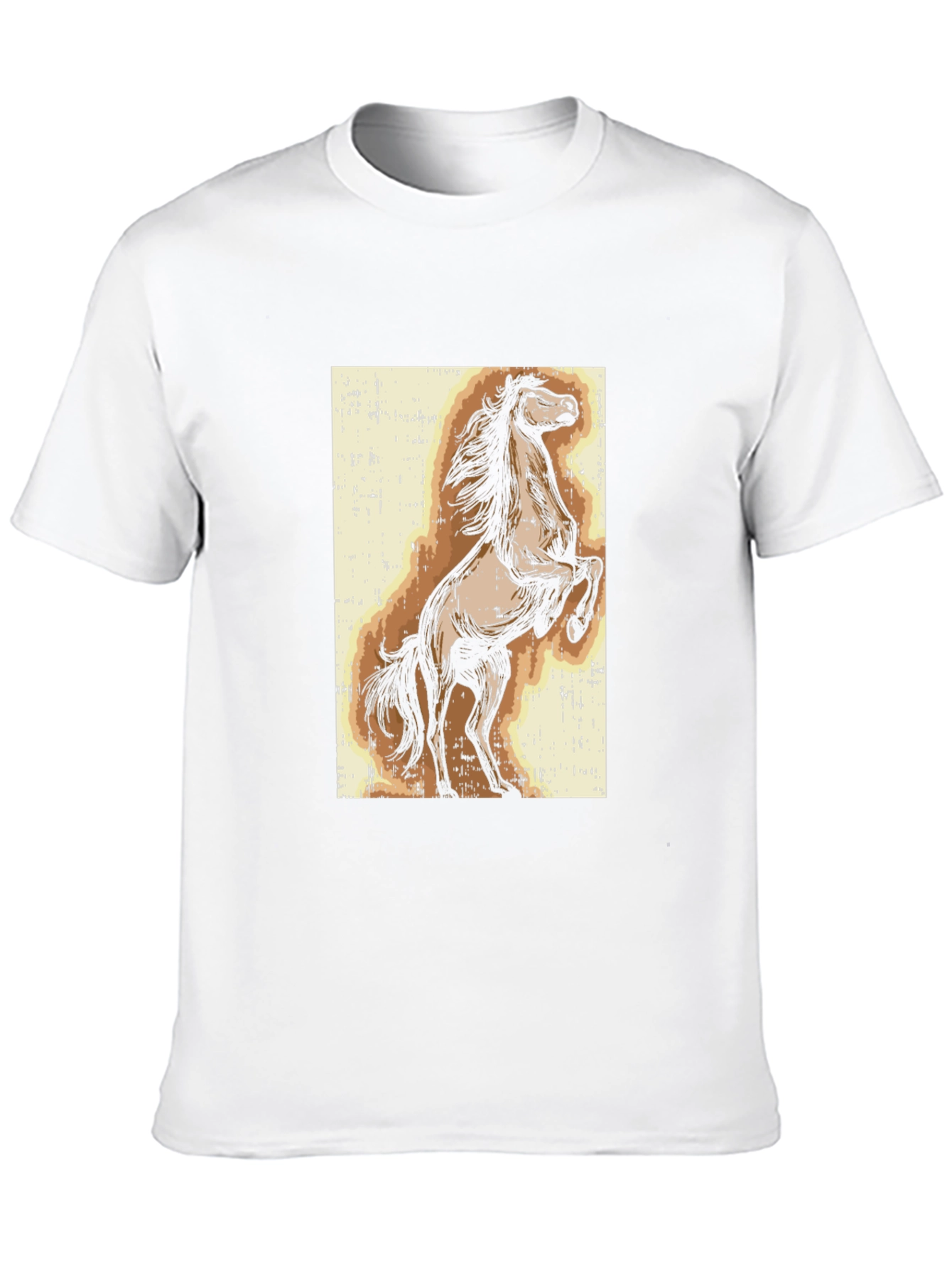 Black Horse Graphic Tee - Black Cotton Blend view 10