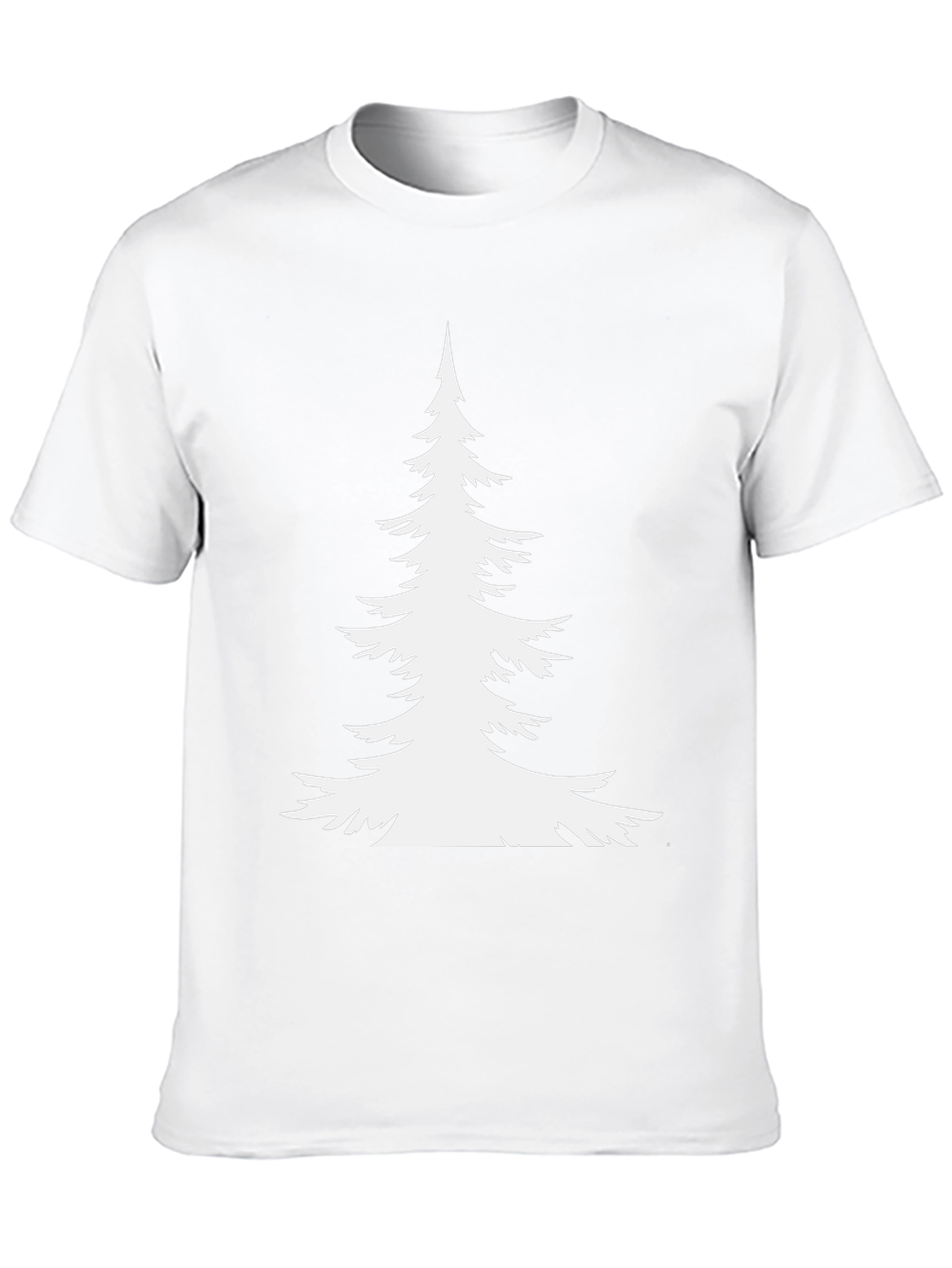Black Evergreen Tree Graphic Tee - Black Cotton T-Shirt view 10