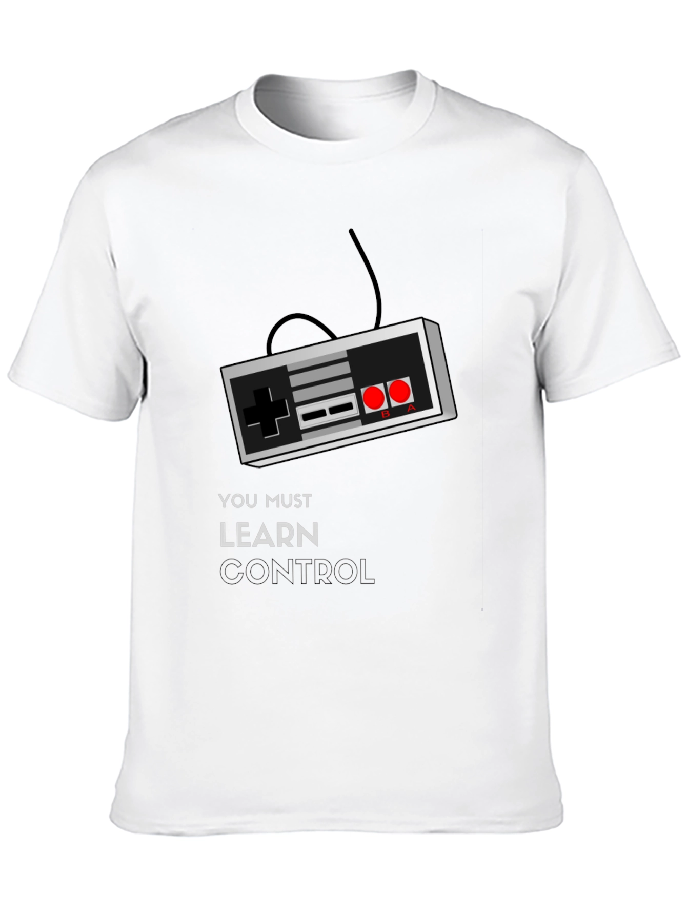 Black Retro Gamer T-Shirt - Learn Control view 10