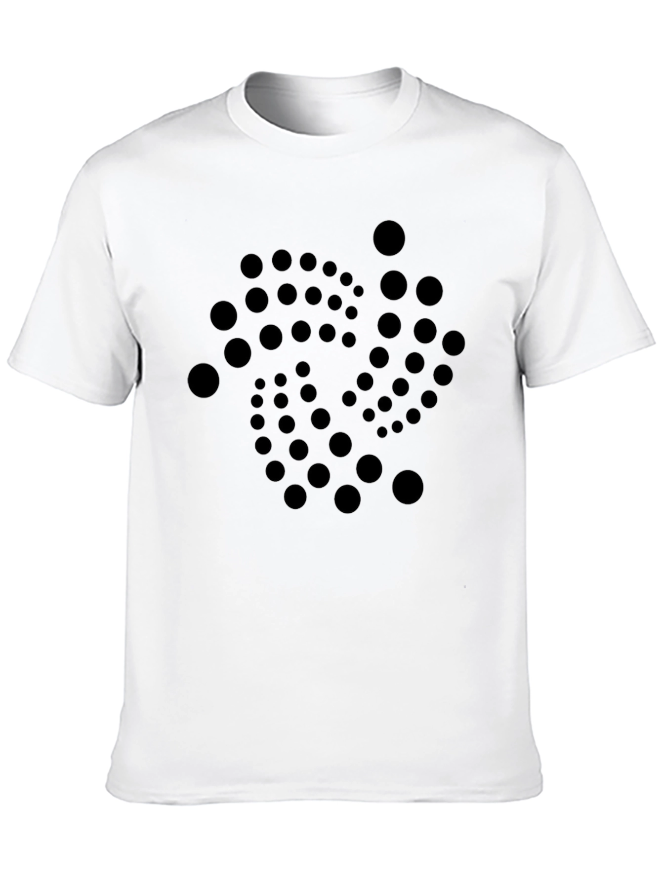 Black Abstract Circle Pattern T-Shirt - Black view 10