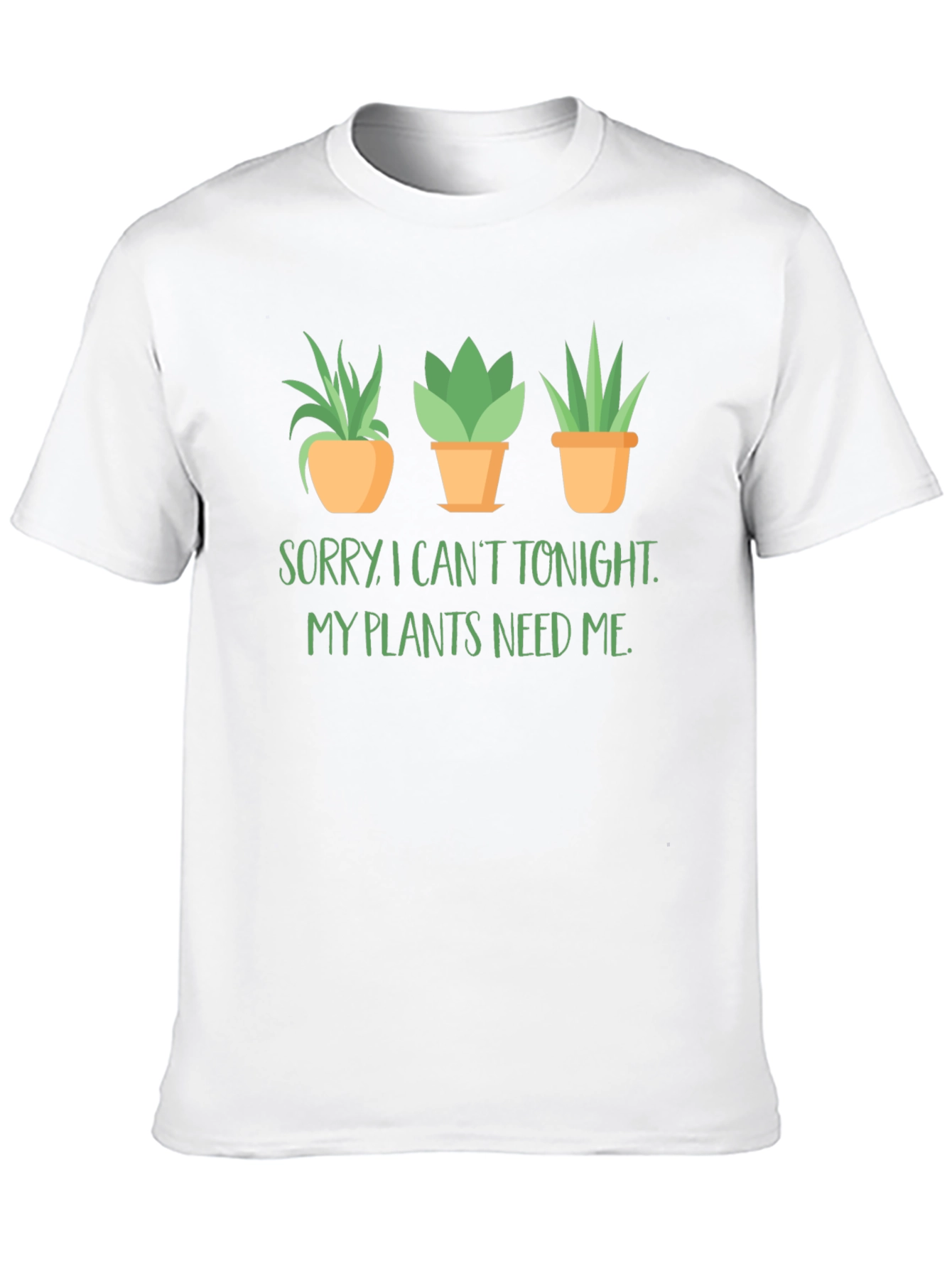 Black Plant Lover T-Shirt: Sorry, My Plants Need Me Tee view 10