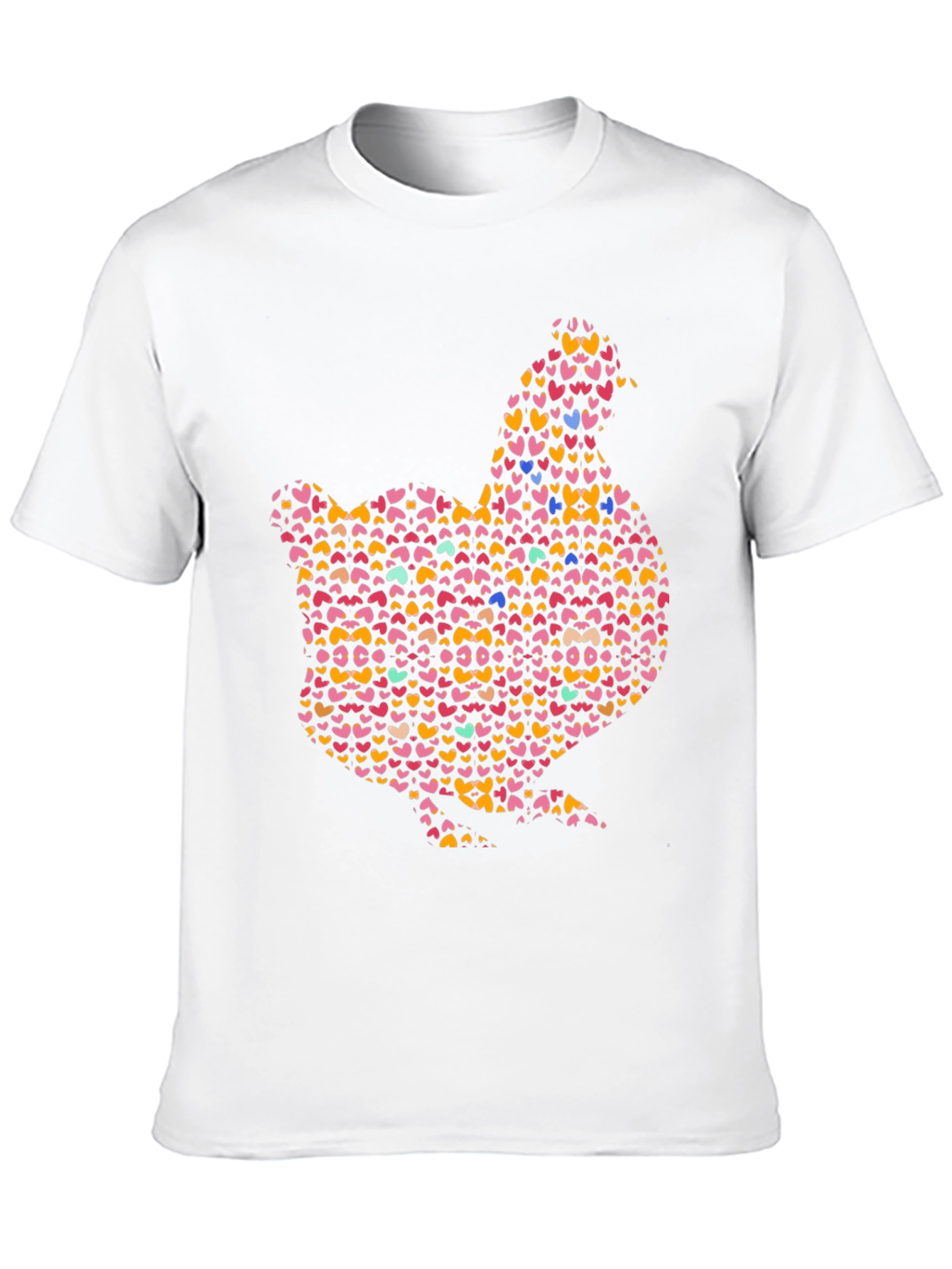 Black Heart Chicken Graphic Black T-Shirt view 10