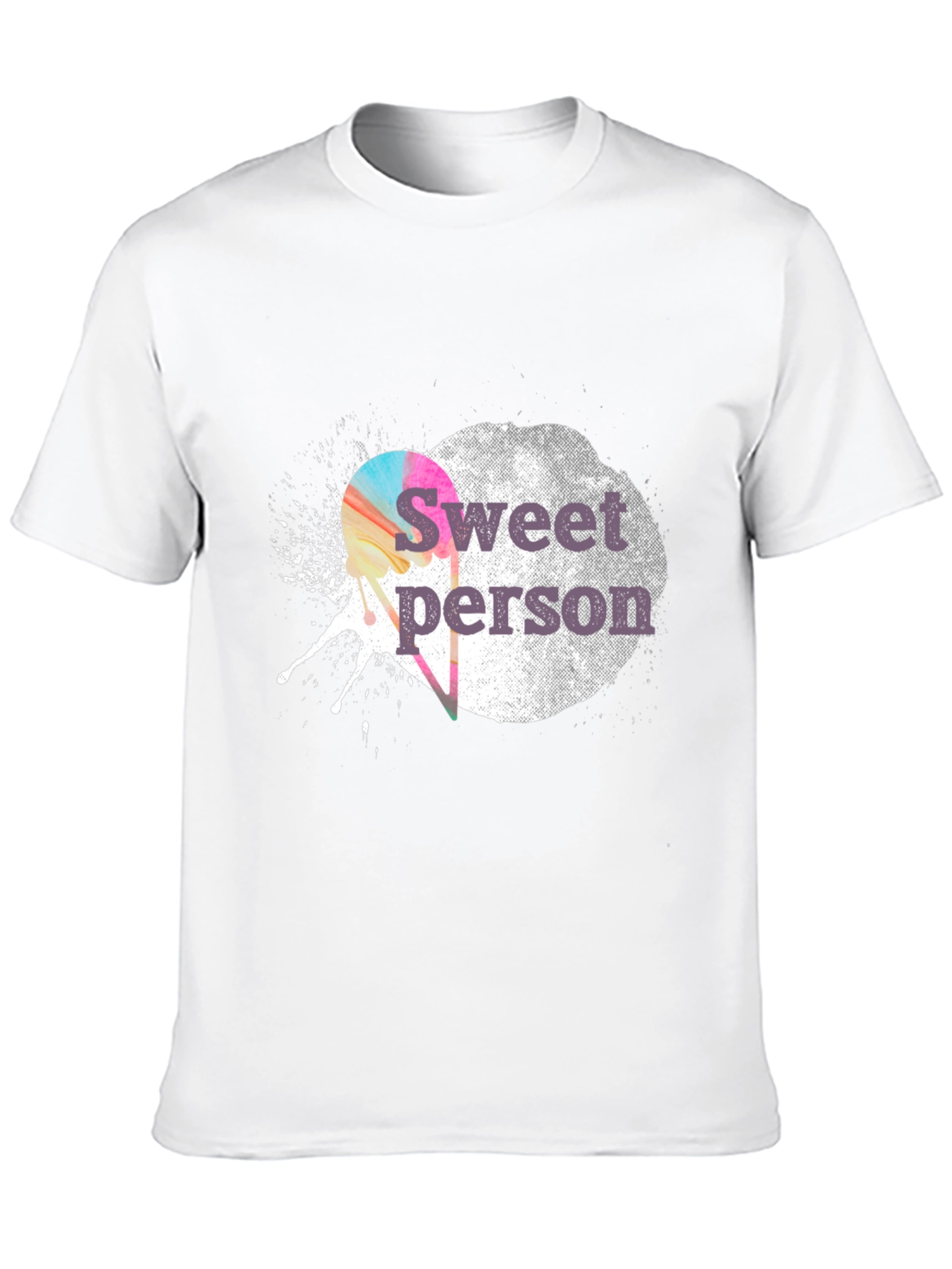 Black Sweet Person Graphic Tee - Soft Cotton Blend view 10
