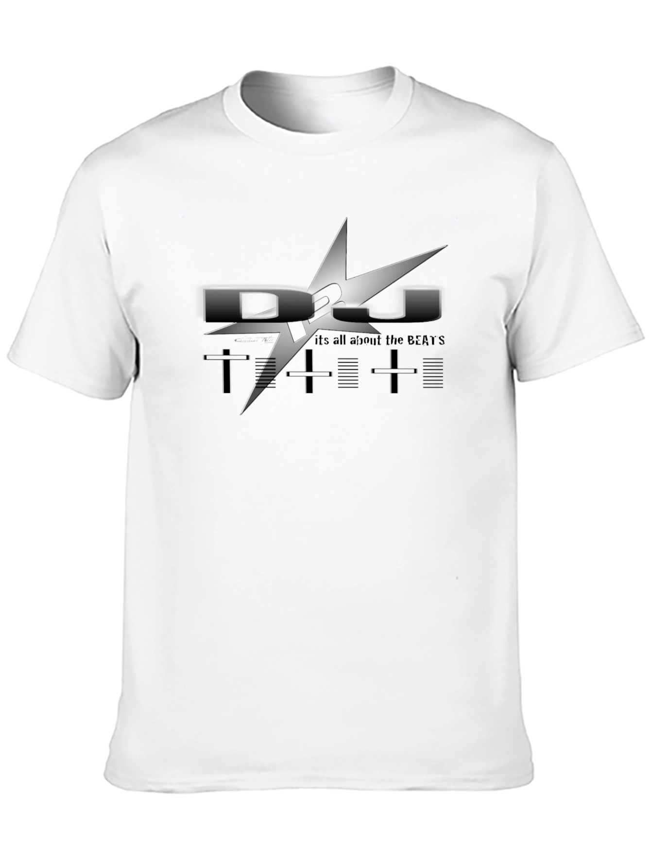 Black DJ Beats Graphic Black T-Shirt view 10