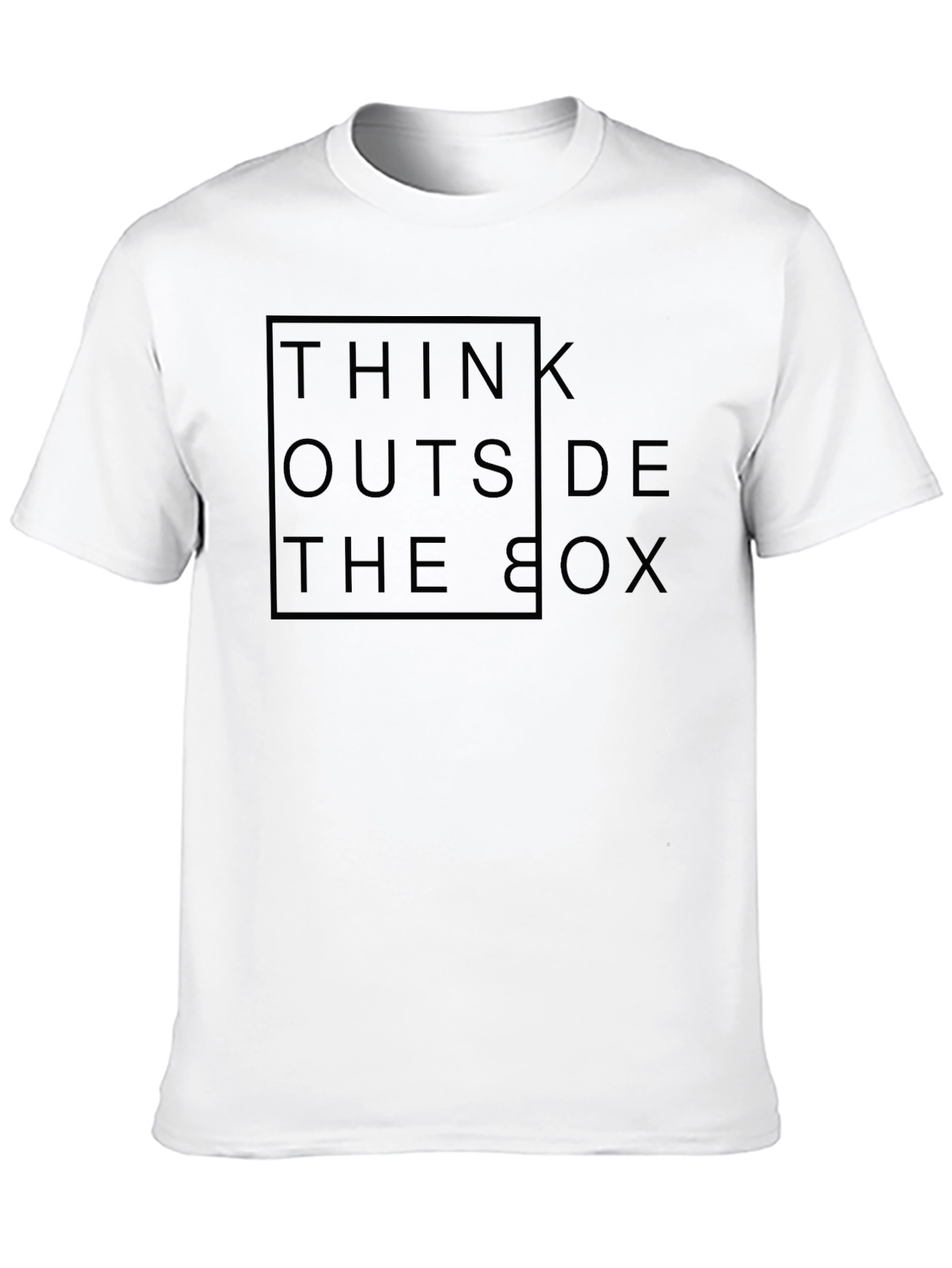 Black Think Outside the Box Graphic Tee - Modern Design view 10