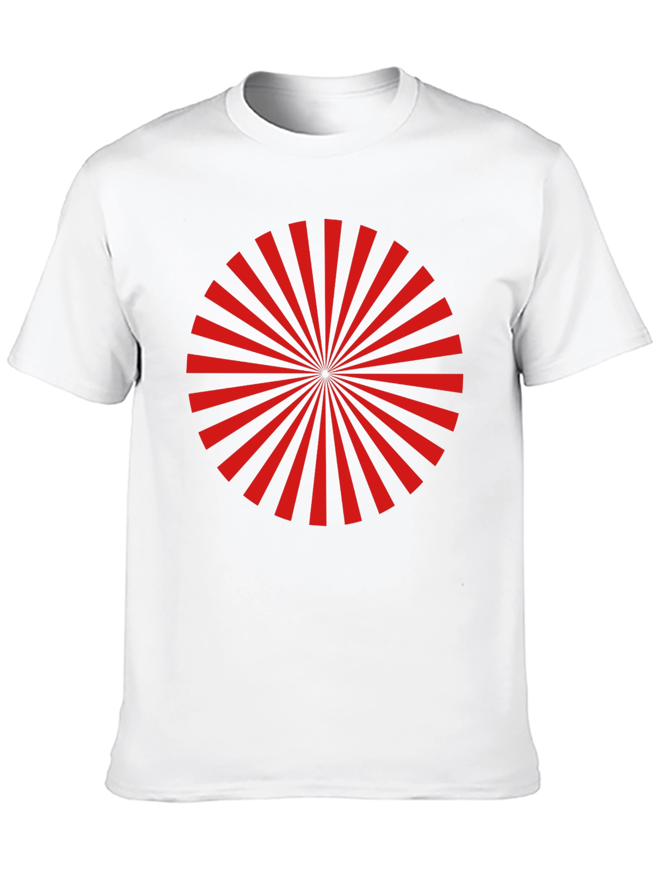 Black Red Radial Burst Graphic Tee - Black view 10