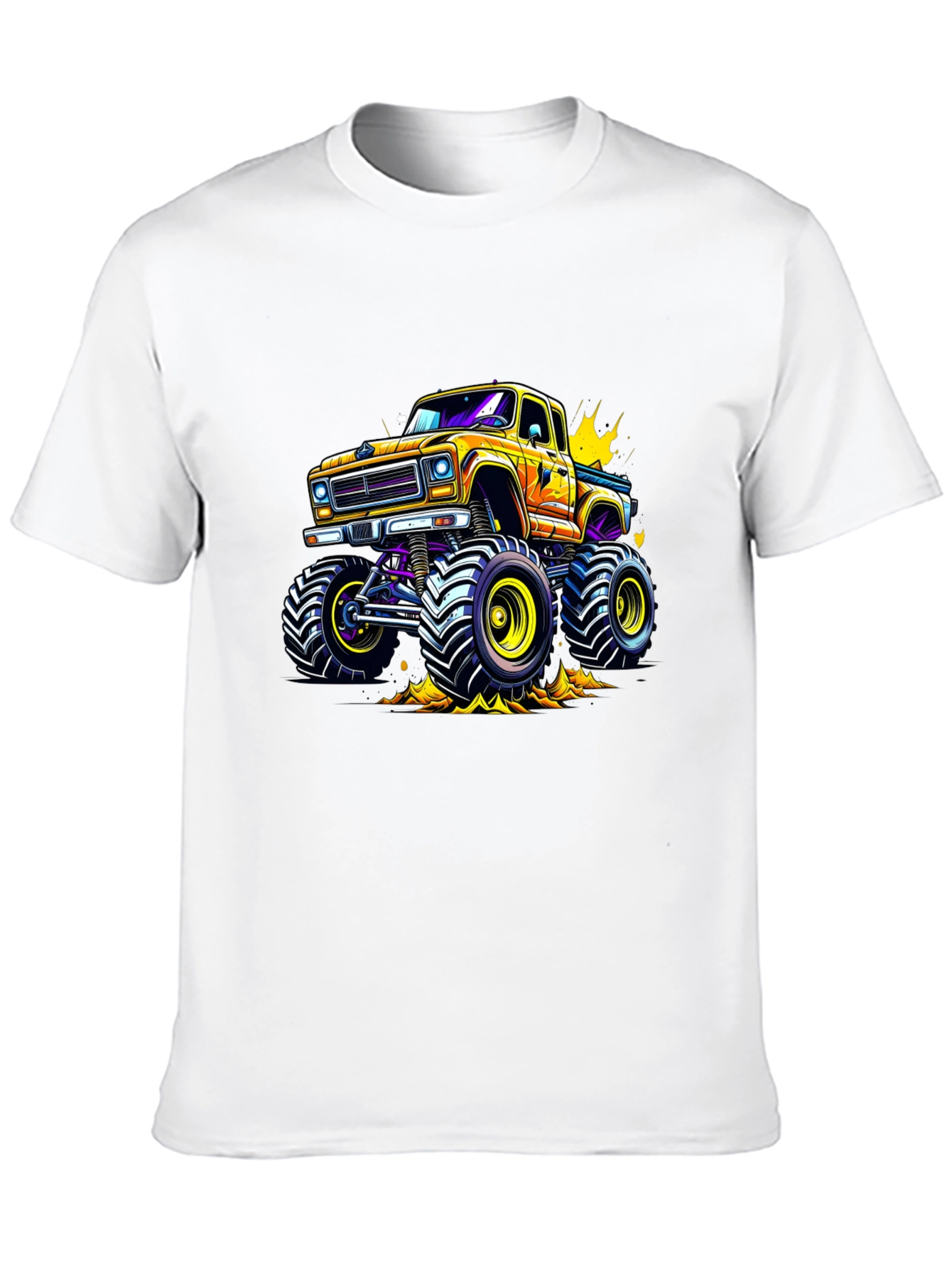 Black Monster Truck Graphic T-Shirt - Bold Cartoon Design view 10