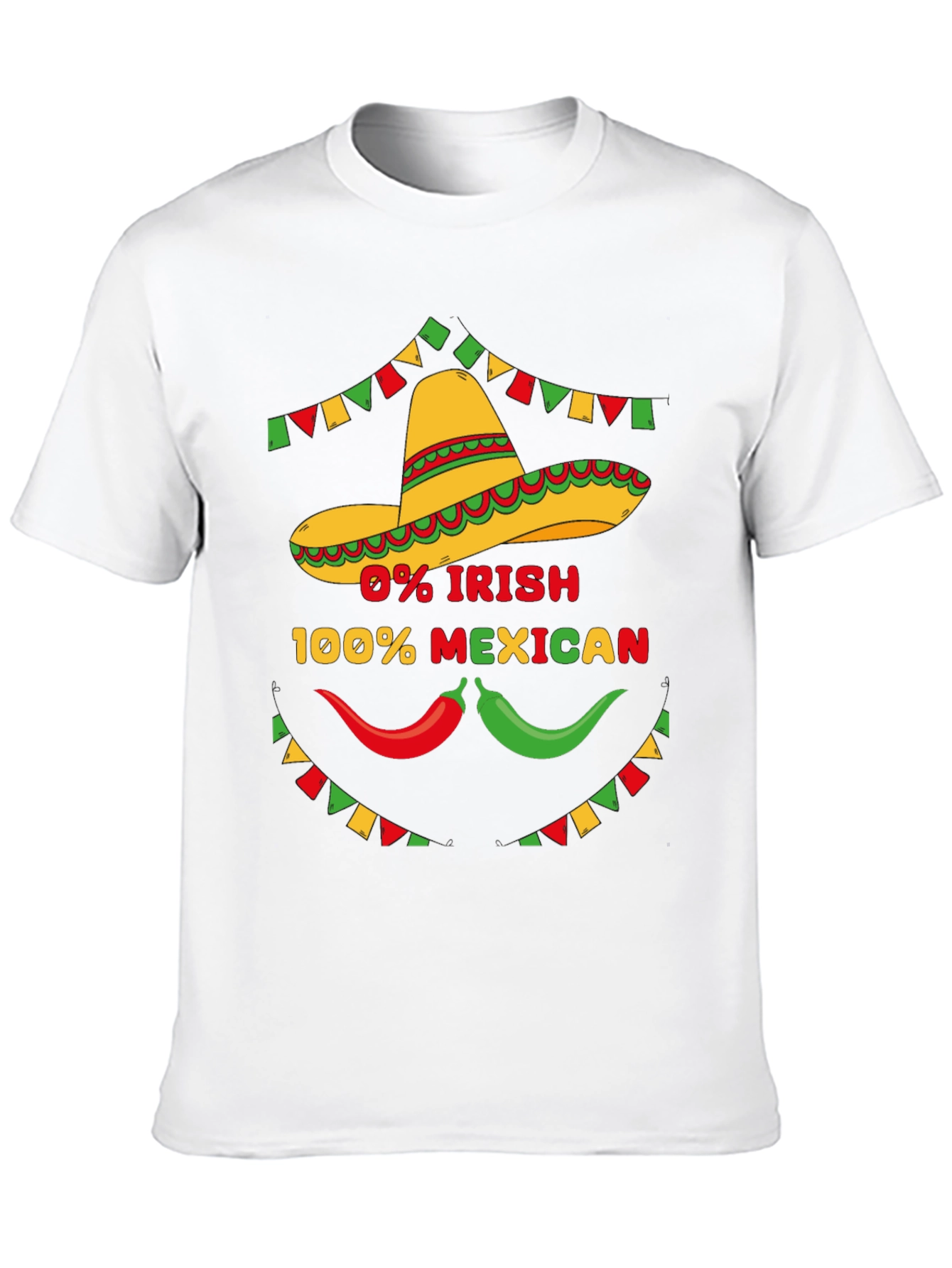 Funny 0% Irish 100% Mexican Graphic Tee - 10