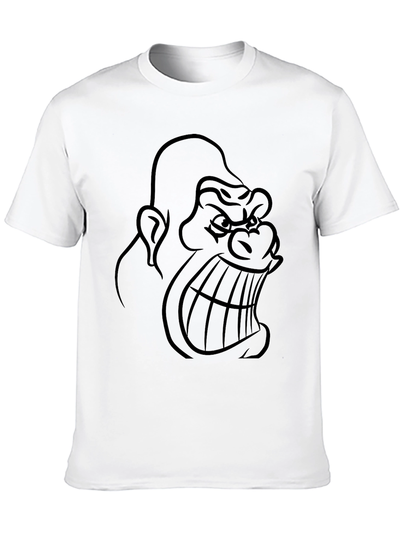 Black Men's Black Gorilla Graphic T-Shirt view 10