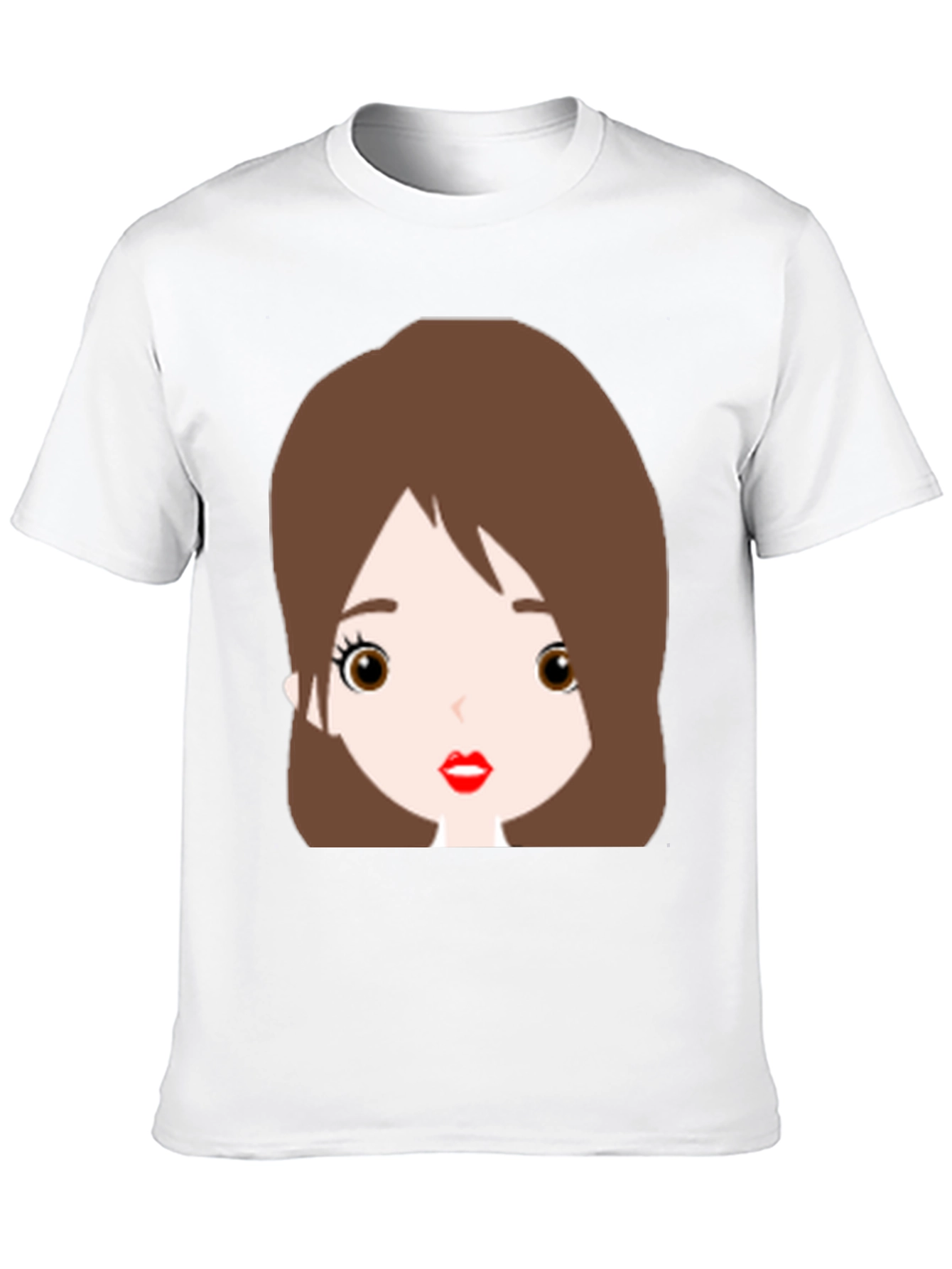 Black Cute Cartoon Girl Graphic Black T-Shirt view 10