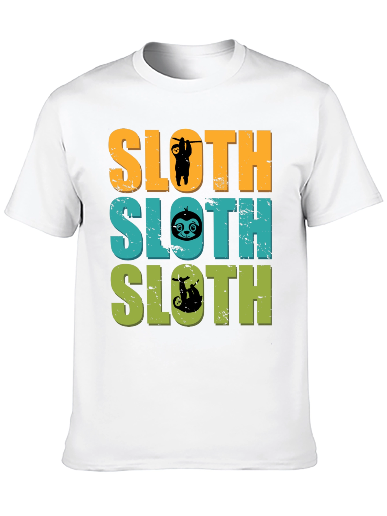 Black Sloth Lover T-Shirt Funny Animal Tee Men's view 10