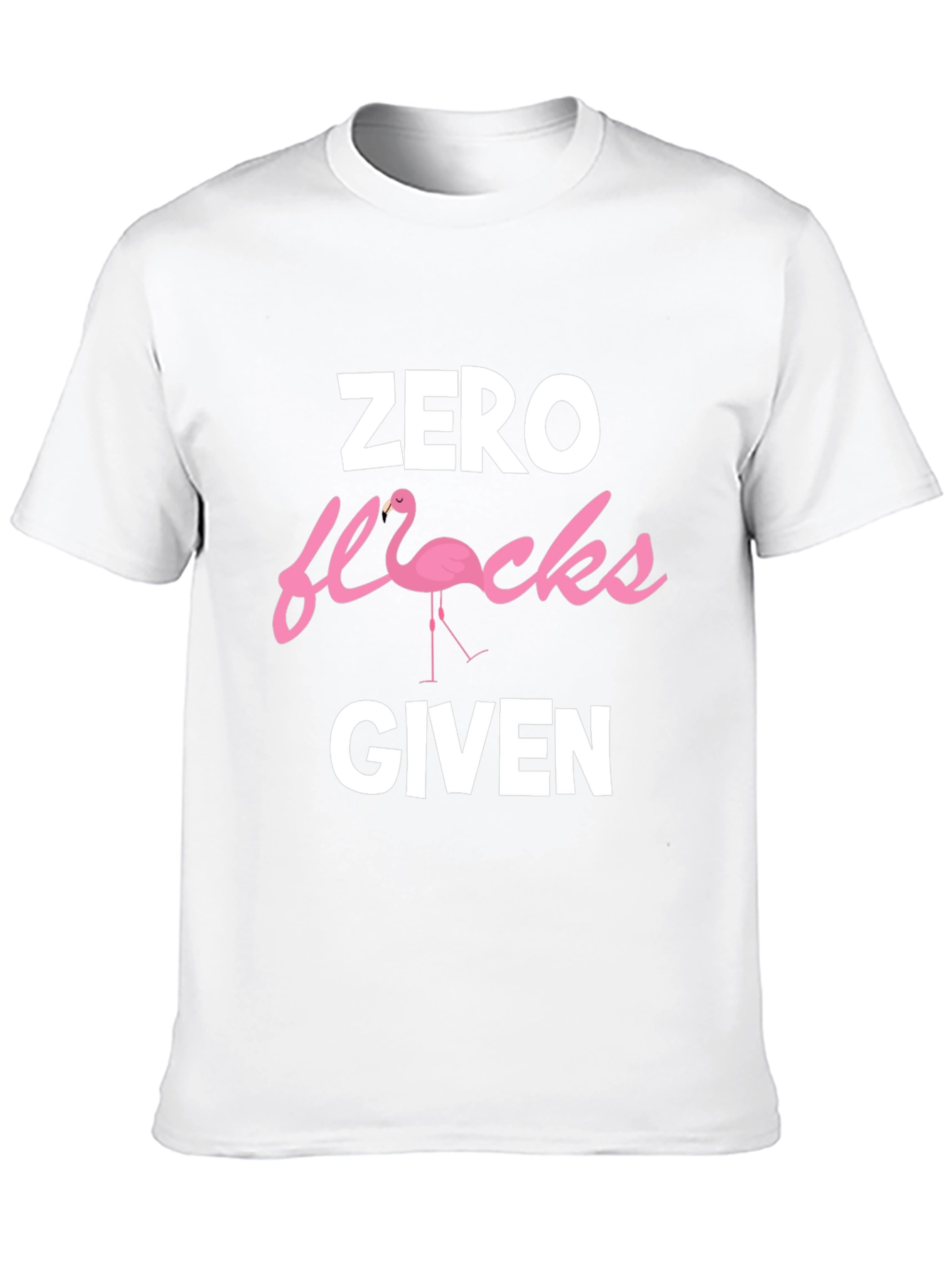 Black Zero Flocks Given Graphic T-Shirt - Funny Flamingo Tee view 10