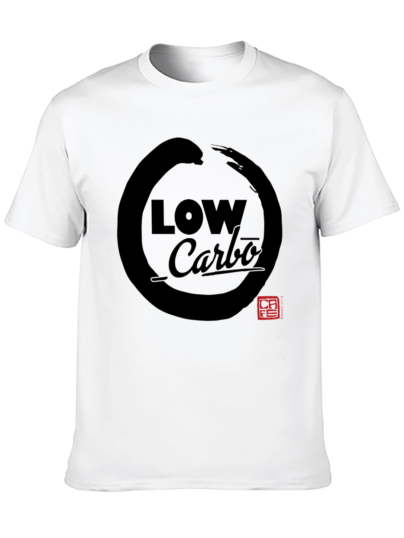 Black Low Carbo Graphic Tee - Zen Circle Design view 10