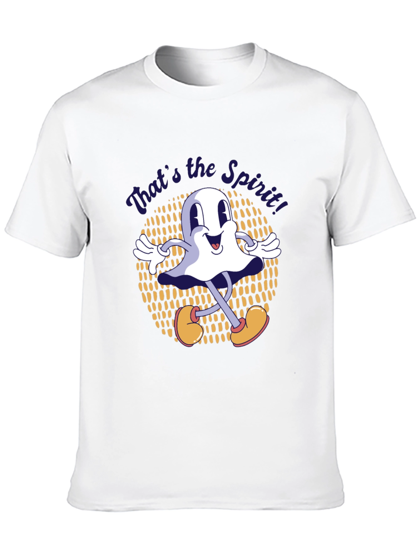 Black Retro Cartoon Ghost T-Shirt - That's the Spirit! view 10
