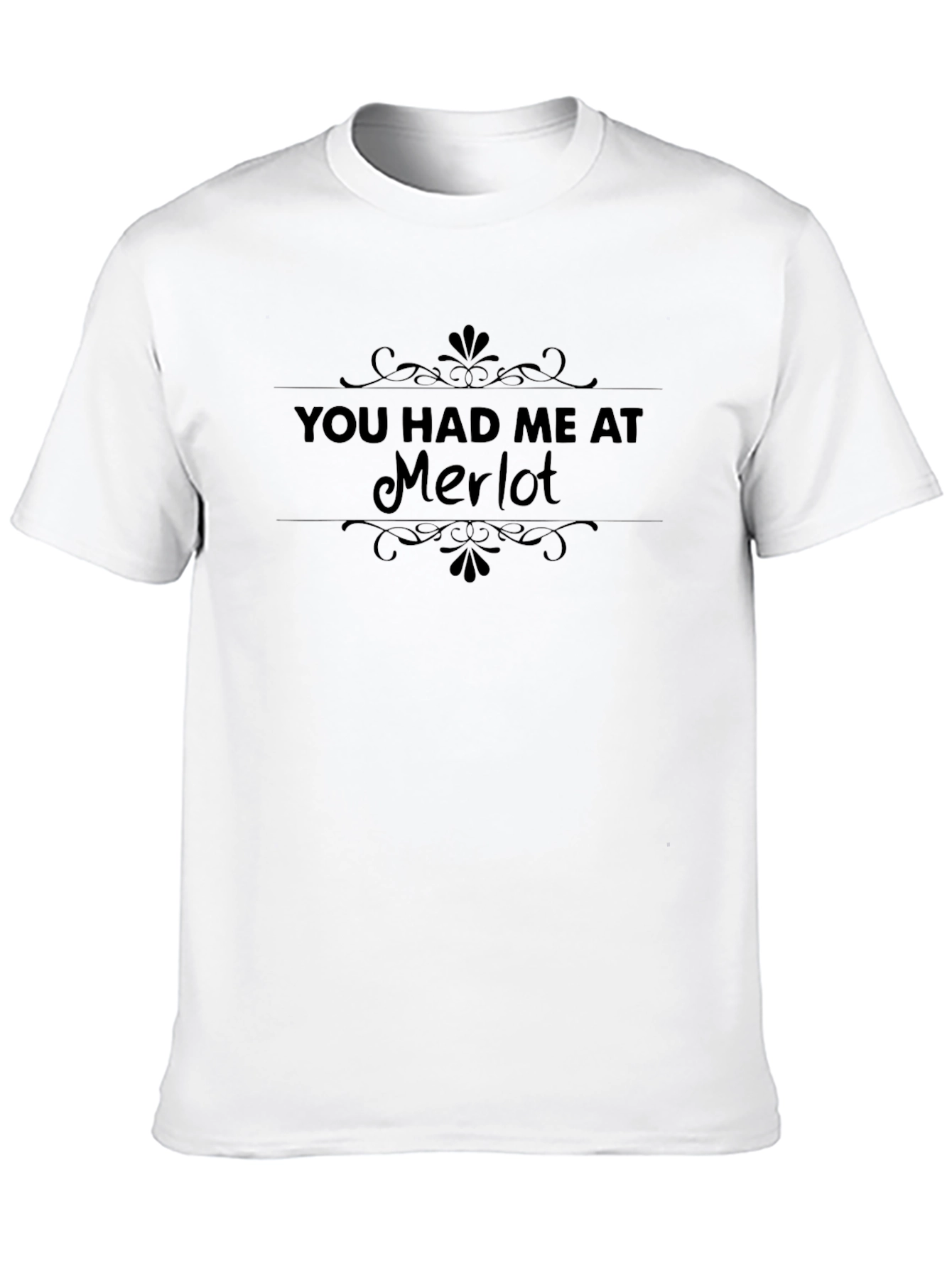 Black You Had Me At Merlot Graphic Tee - Black T-Shirt view 10