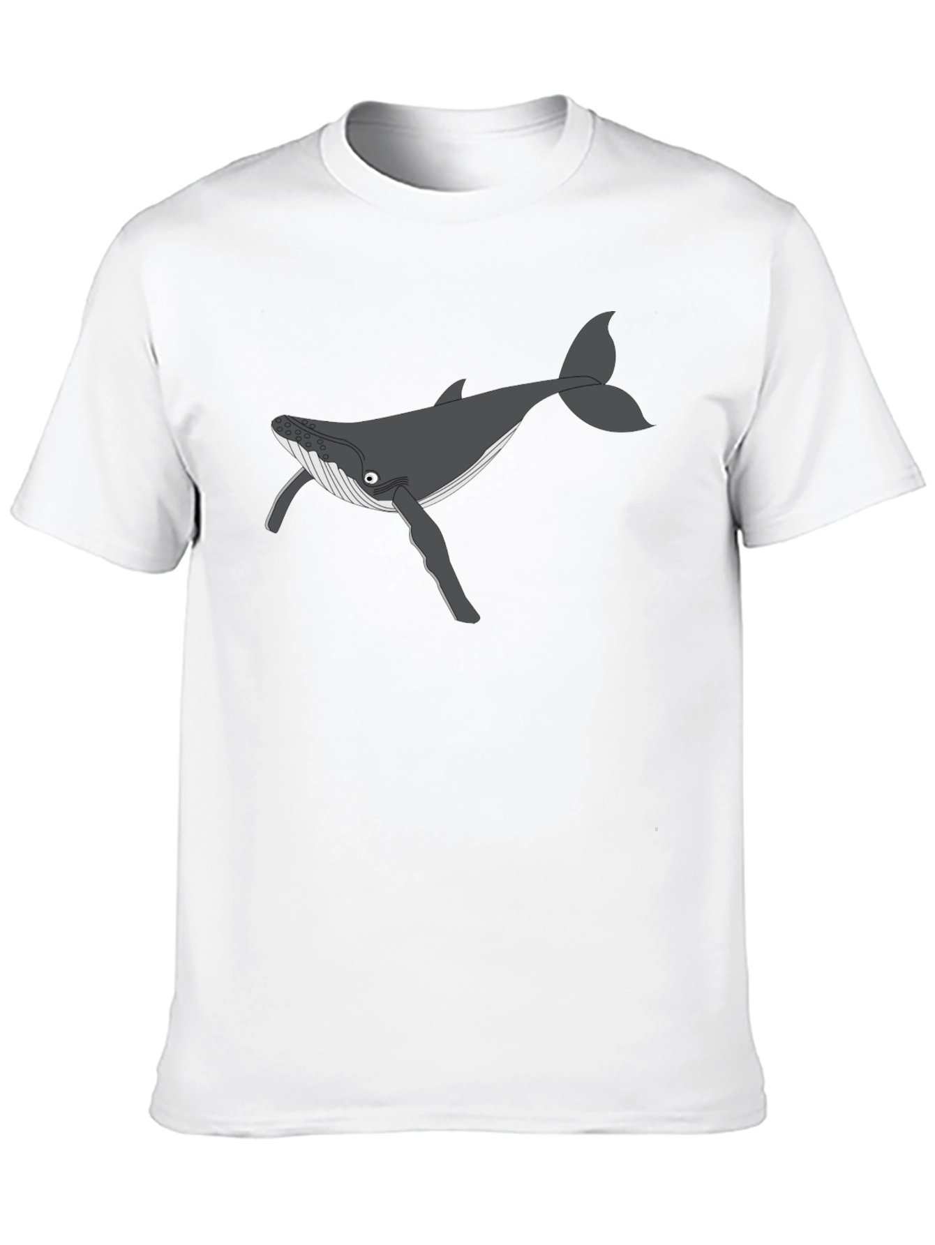 Black Whale Graphic Tee - Black Casual T-Shirt view 10