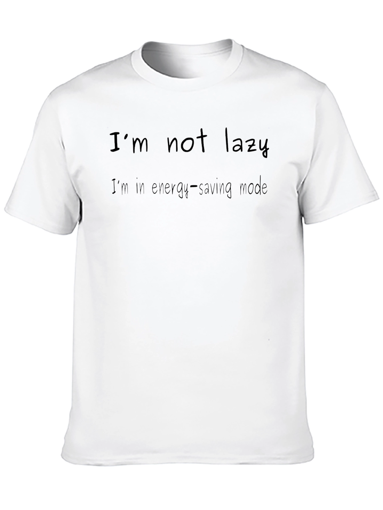Black Men's 'I'm Not Lazy' Graphic T-Shirt - Black view 10