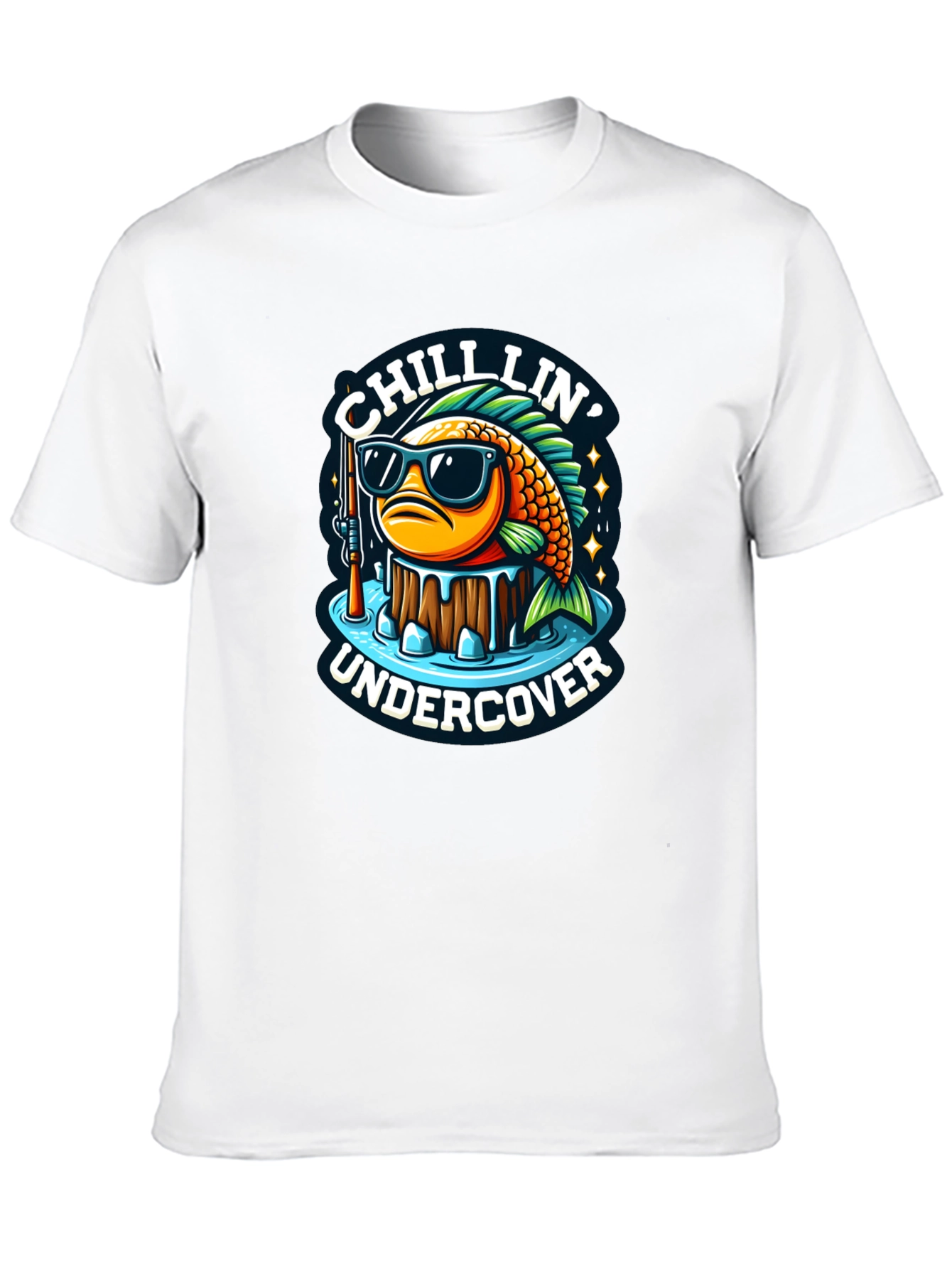Black Chillin' Undercover Fish Graphic Tee view 10