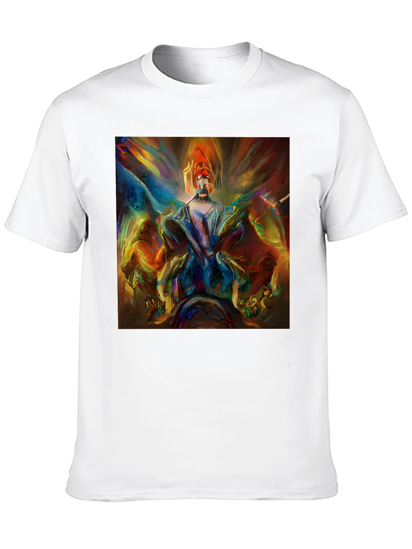 Black Abstract Art Print Black T-Shirt view 10